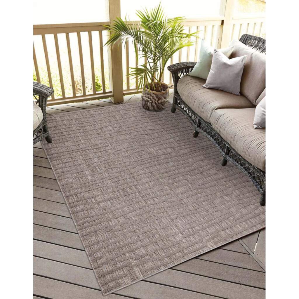 Carpet City Teppich »In-& Outdoorteppich Santorini 450, 3D-Effekt, Gestreift«, rechteckig