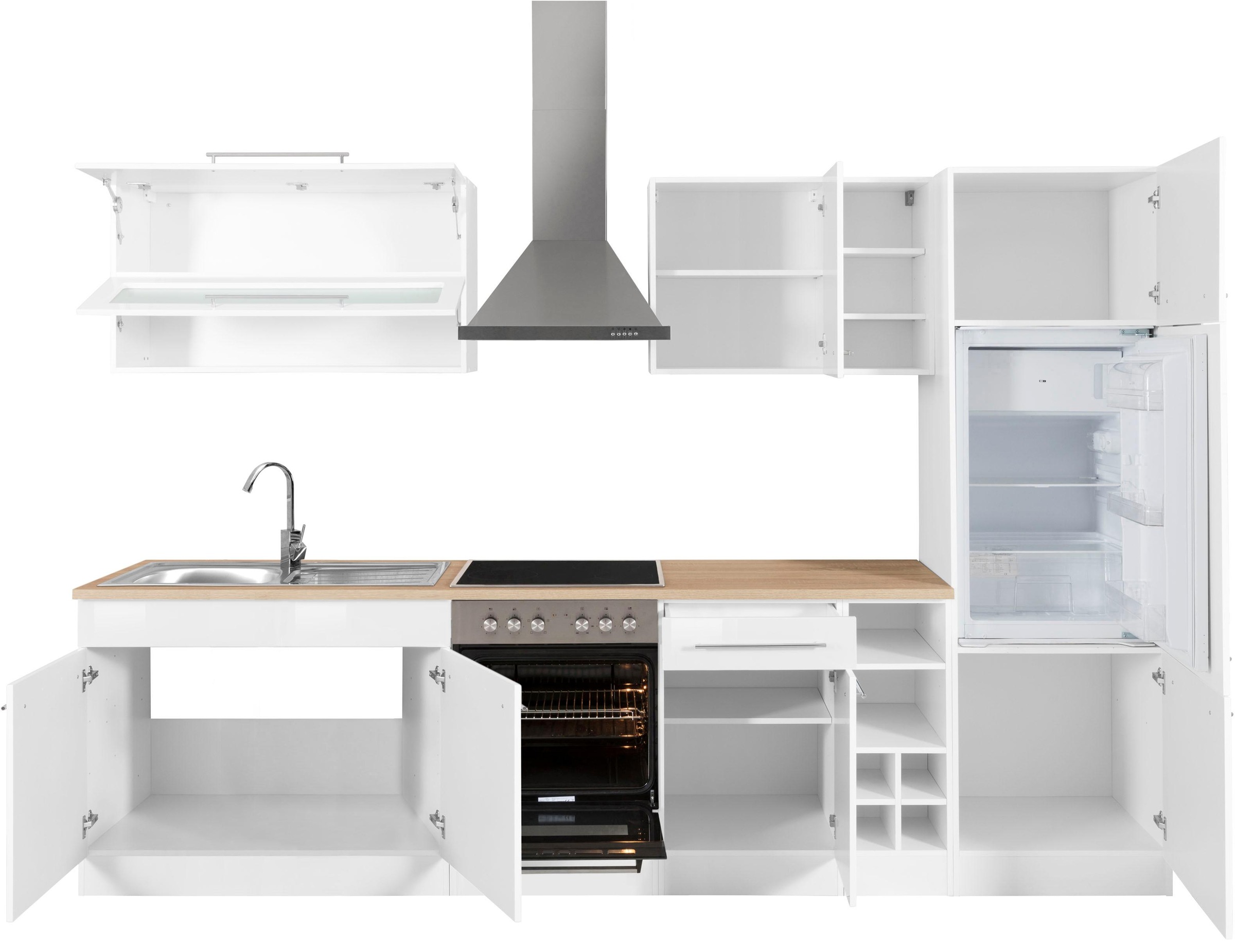 KOCHSTATION Küchenzeile »KS-Eton«, mit E-Geräten, Breite 300 cm