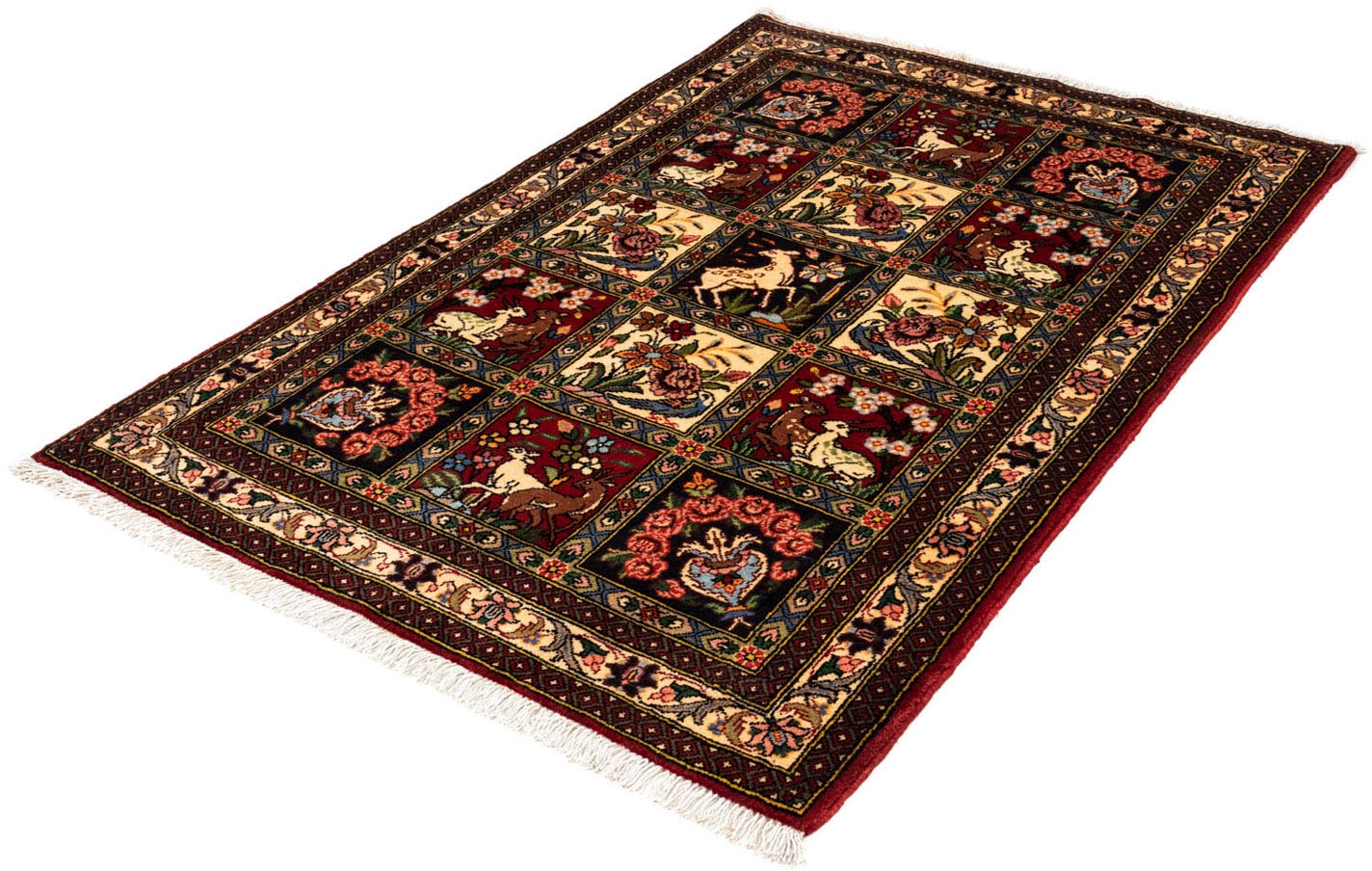 morgenland Wollteppich »Täbriz - 50 Raj Medaillon Blu scuro 88 x 61 cm«, re günstig online kaufen