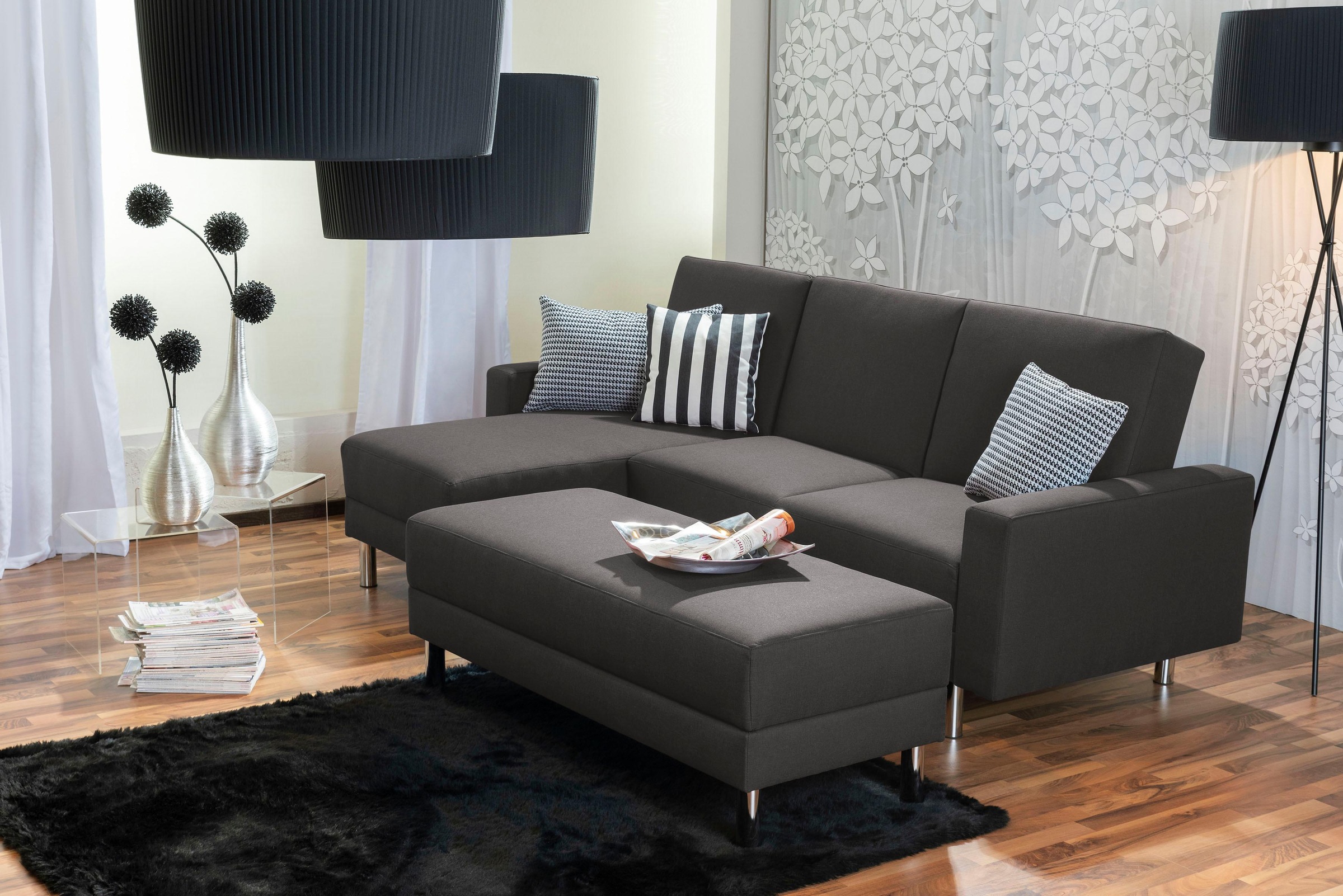 Max Winzer® Schlafsofa »Just Fresh«, mit Rückenverstellung, inklusive Stauraumhocker
