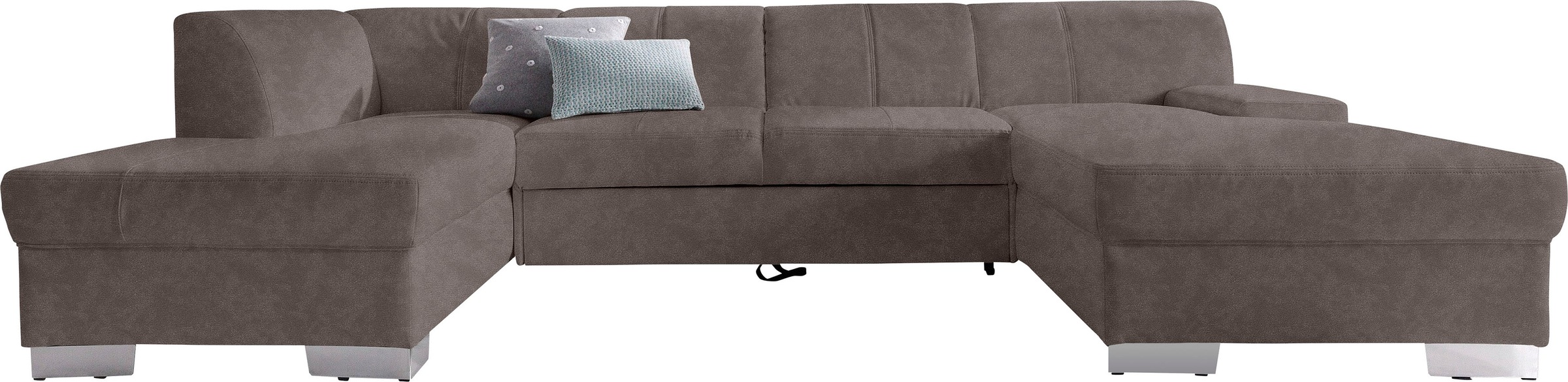 DOMO collection Wohnlandschaft »Star, zeitlose Formensprache, elegante Optik, viel Platz, U-Form«, fester Sitzkomfort, wahlweise mit Bettfunktion