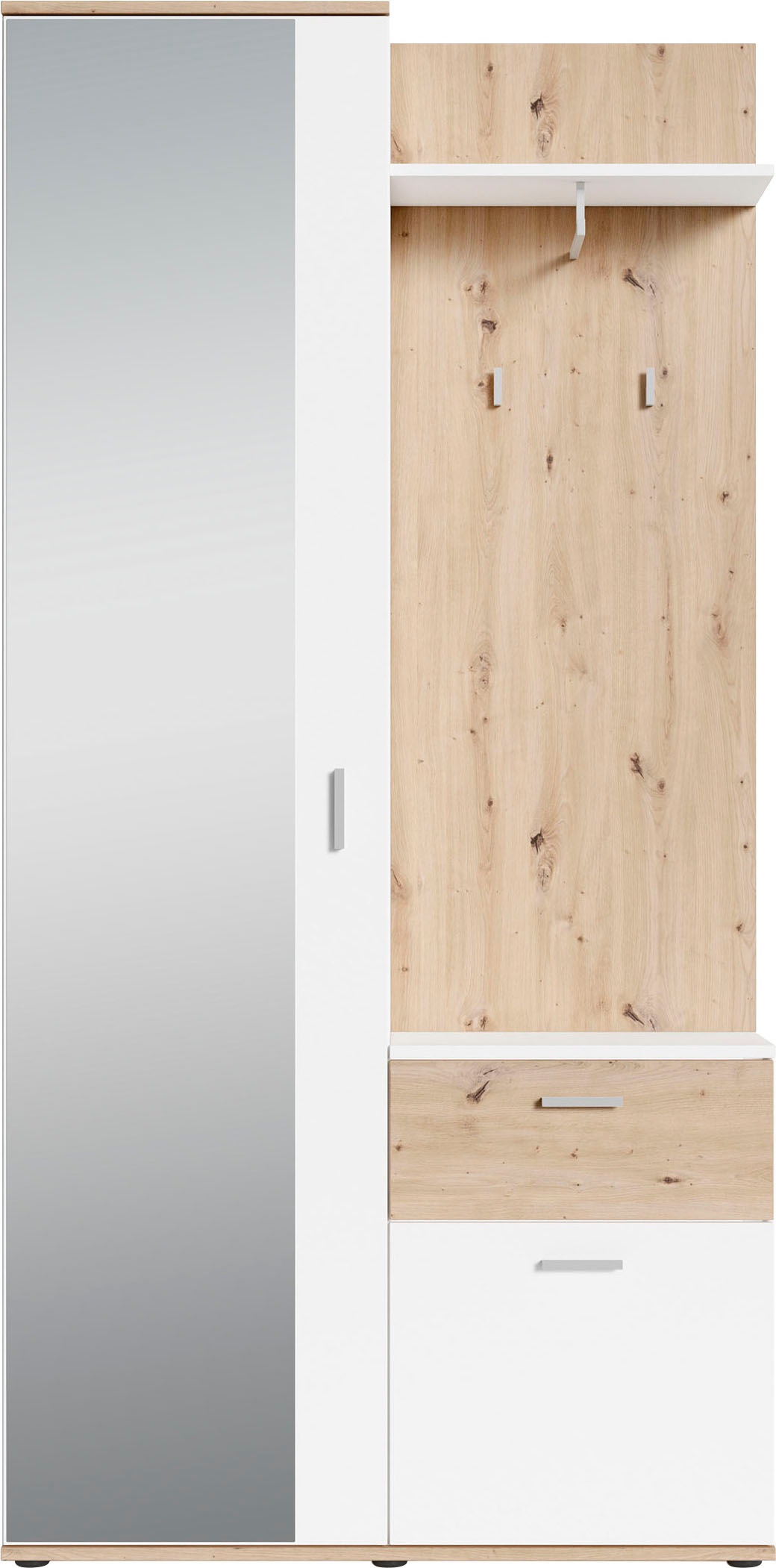 INOSIGN Kompaktgarderobe "Jakob" mit großem Spiegel und Ablage, Breite 97 c günstig online kaufen