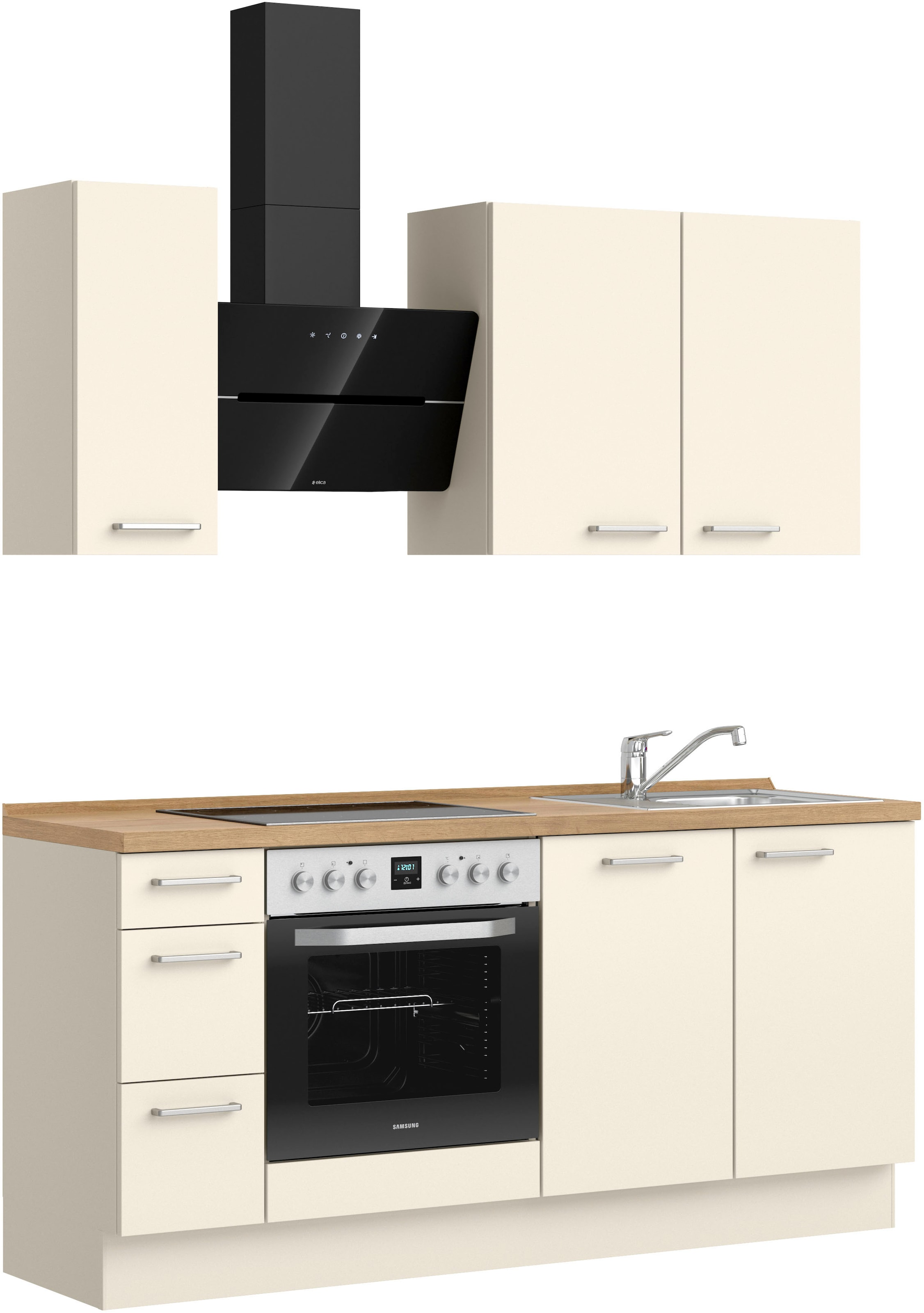 nobilia® Küchenzeile »"Touch II"«, vormontiert, Ausrichtung wählbar, Breite 180 cm, wahlw. mit E-Geräten