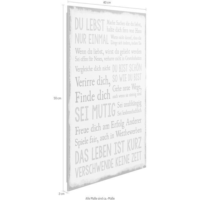 Reinders! Deco-Panel »Das Leben« auf Rechnung bestellen