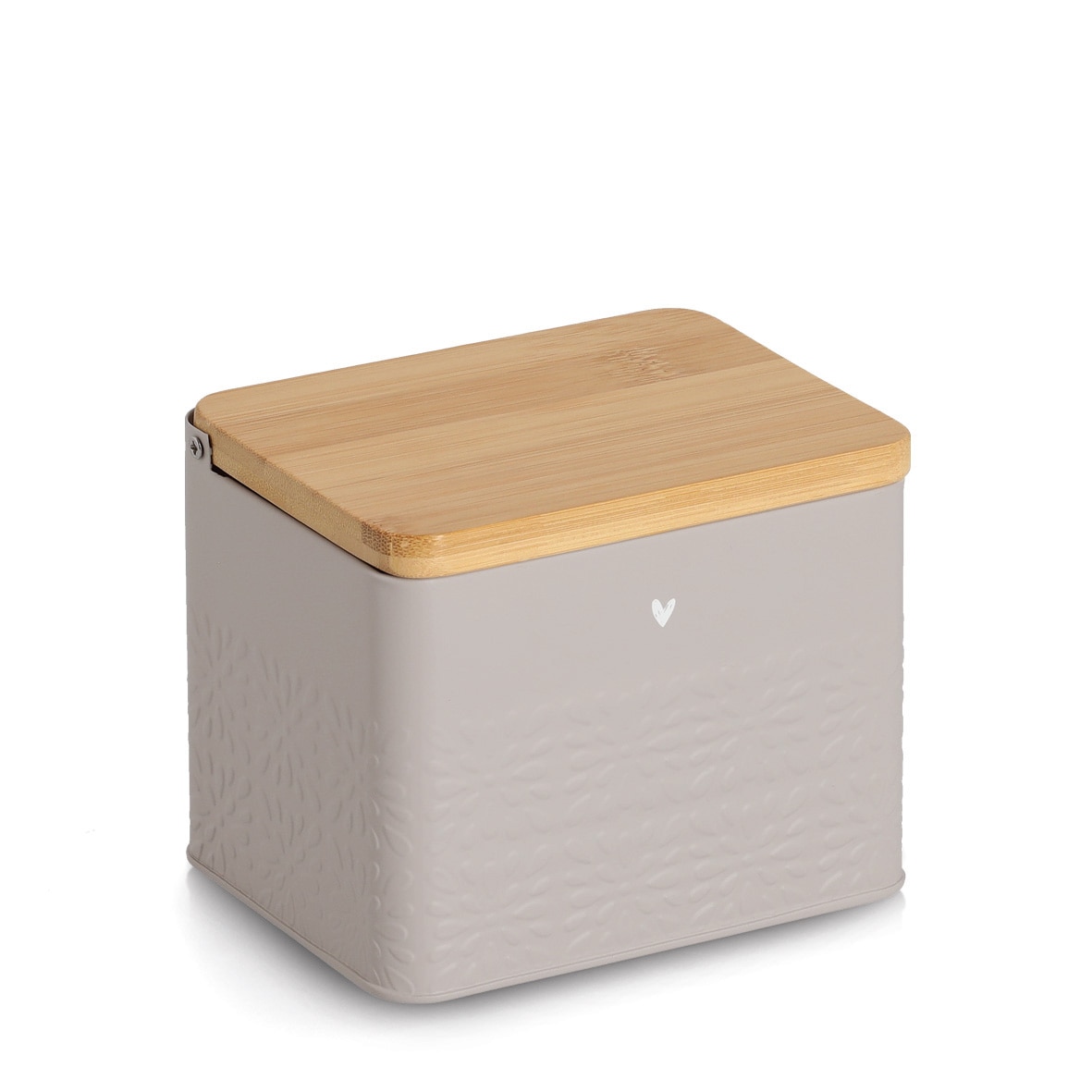 Zeller Present Vorratsdose »Dosen mit Bambusdeckel, 3tlg., "Heart"« 9,5x9,5x13,5 (950 ml), 14x11x11,2 (1200 ml), 18x15,7x14,5 (3000 ml) cm