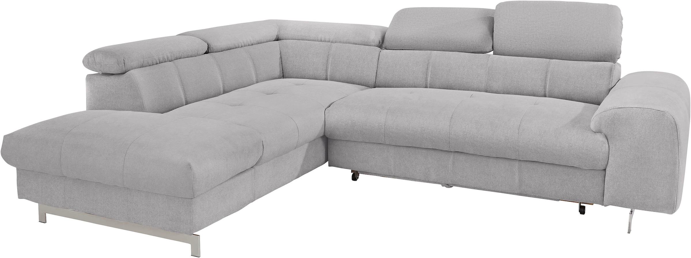 COTTA Ecksofa »Chef L-Form« mit Kopfteilverstellung, wahlweise mit Bettfunktion & Bettkasten