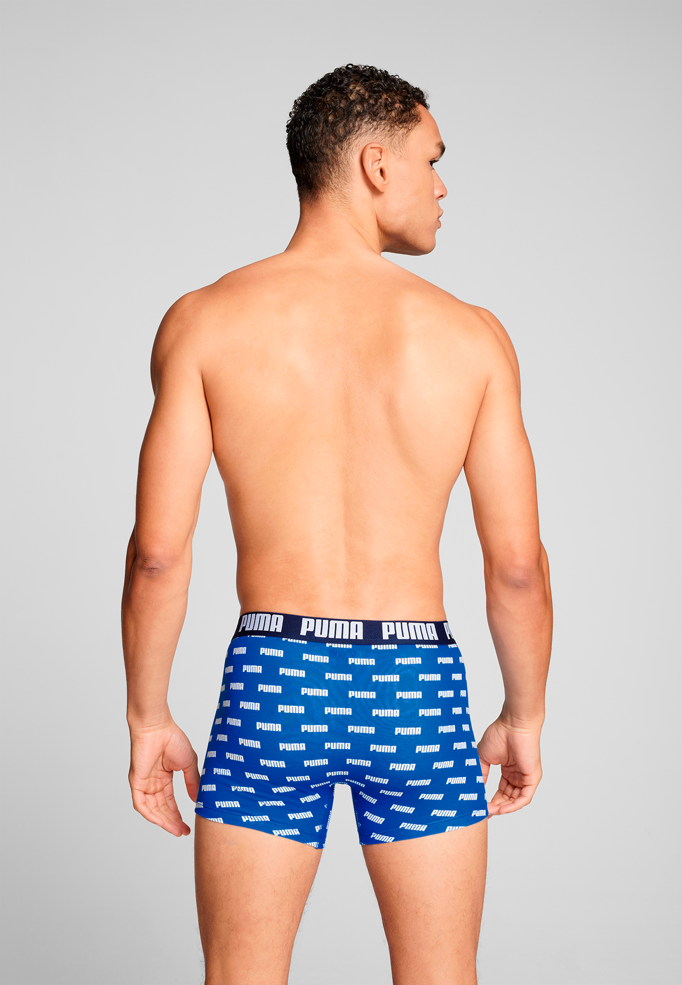 PUMA Boxershorts »PUMA MEN EVERYDAY LOGO PRINT BOXERS 2P« Packung, 2er Pack,  1x uni und 1x allover Logodruck