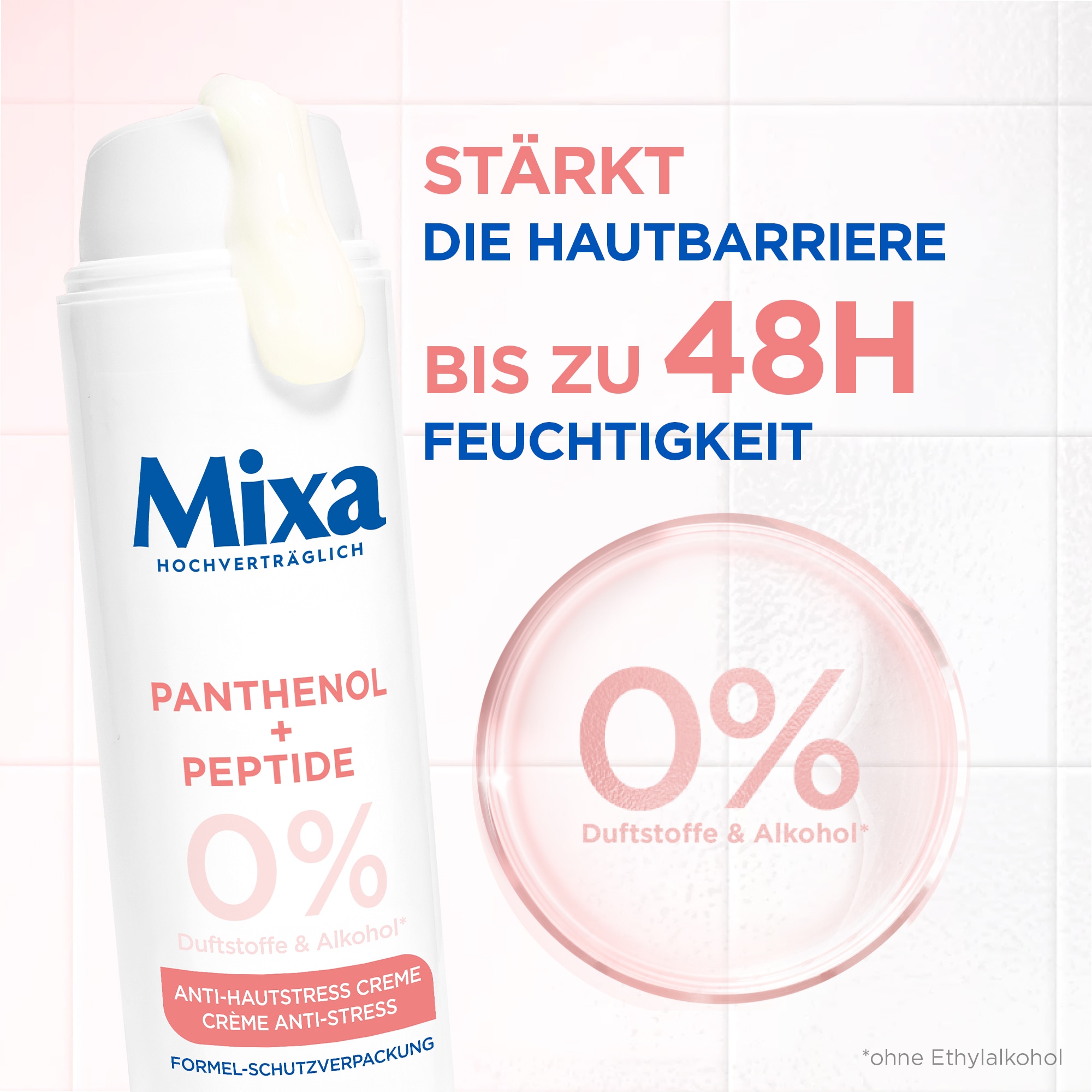 Mixa Gesichtsemulsion »MIXA ANTI-HAUTSTRESS CREME« bis zu 48H Feuchtigkeit, stärkt die Hautbarriere