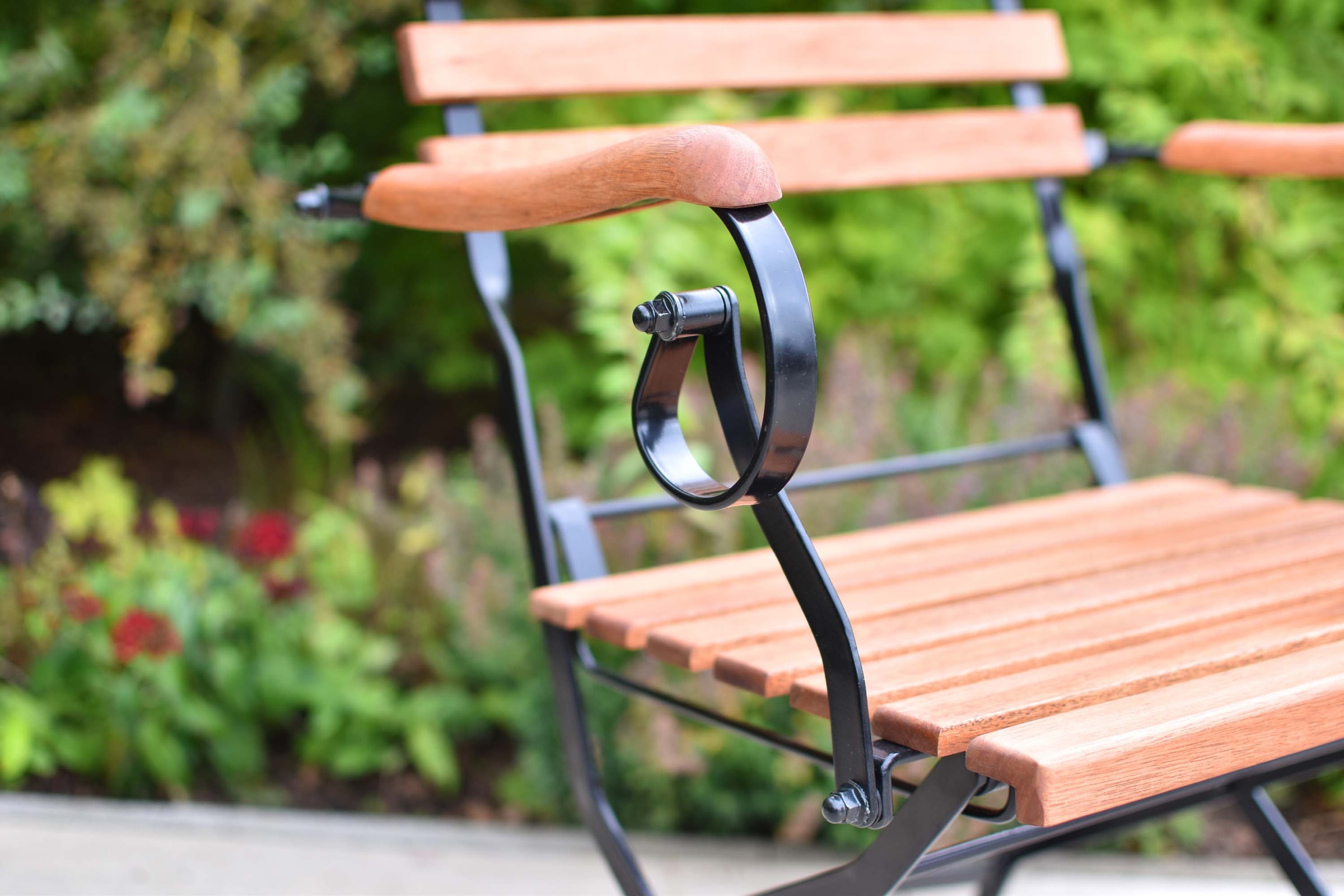 MERXX Garten-Essgruppe »Schloßgarten« 5 Stk. tlg. 4 Klappsessel mit Tisch