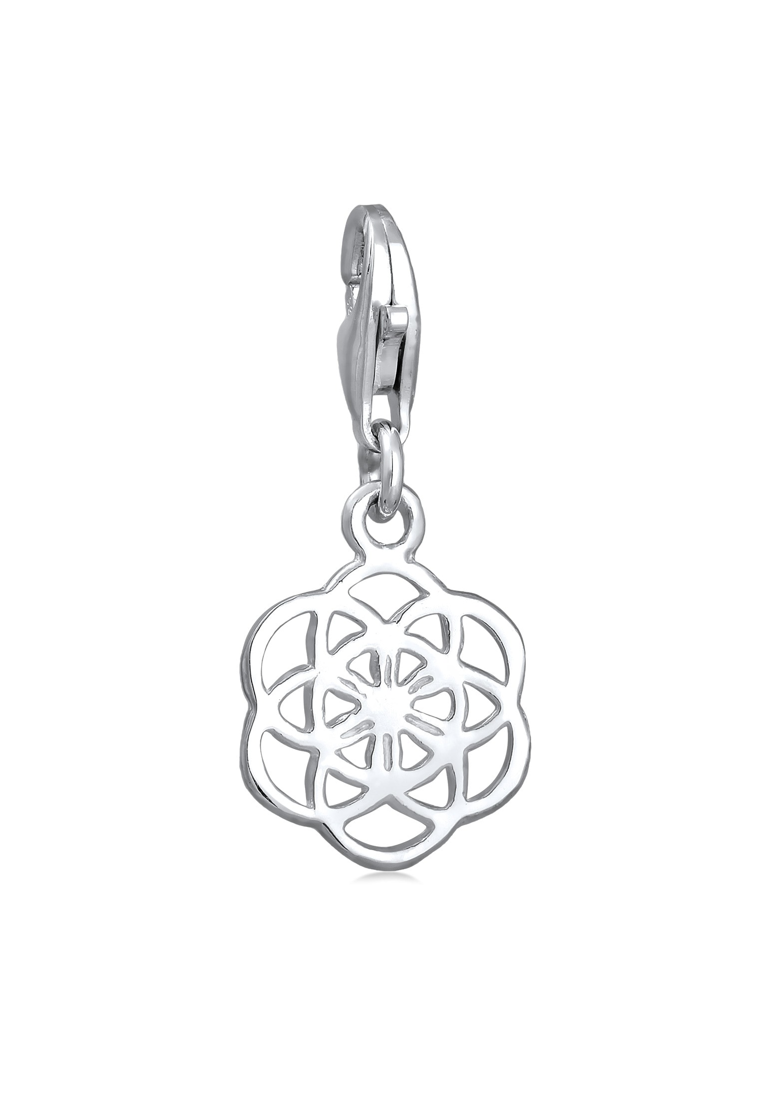 Charm-Einhänger »Anhänger Blume des Lebens Ornament 925 Silber«