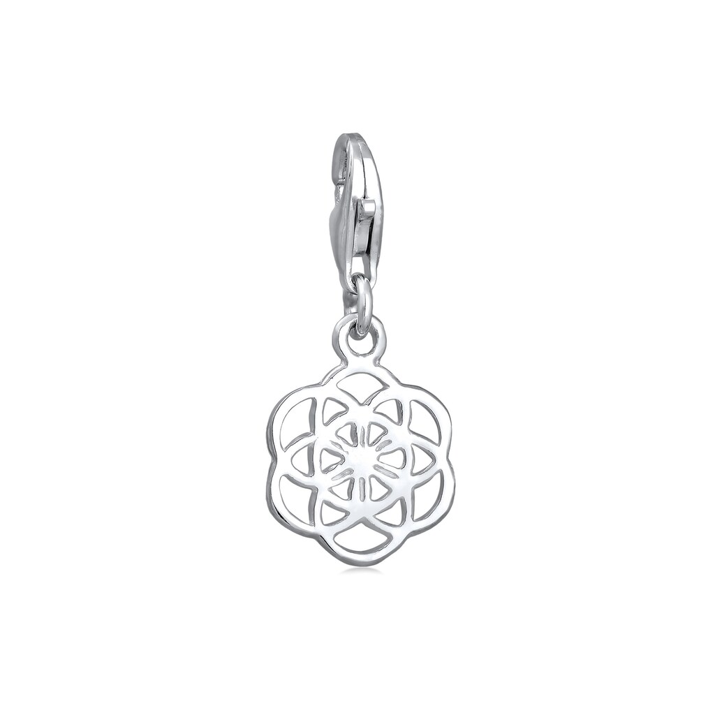Nenalina Charm-Einhänger »Anhänger Blume des Lebens Ornament 925 Silber«