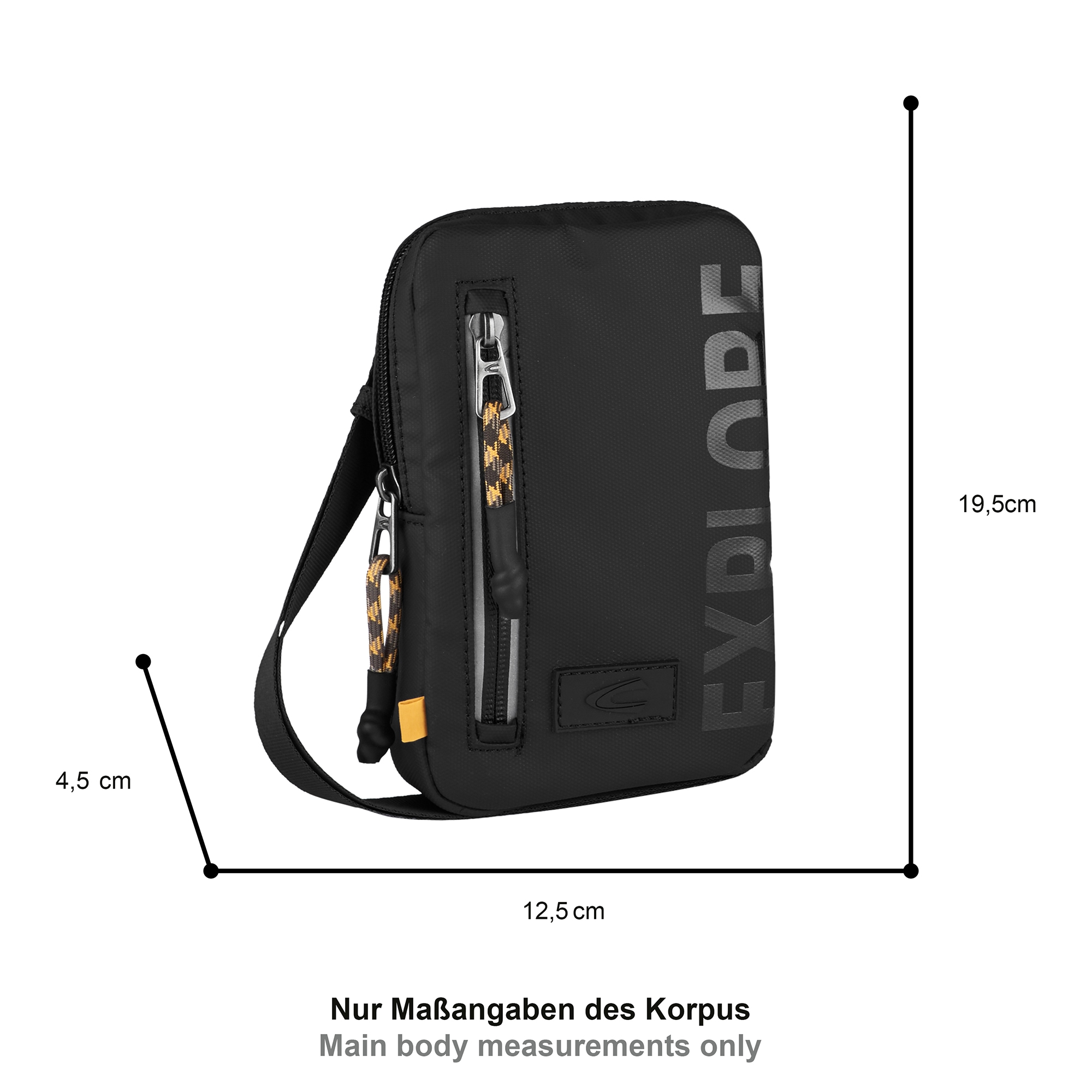 camel active Handytasche »Explore« wasserabweisendes recyceltes Nylon und reflektierende Reißverschlüsse