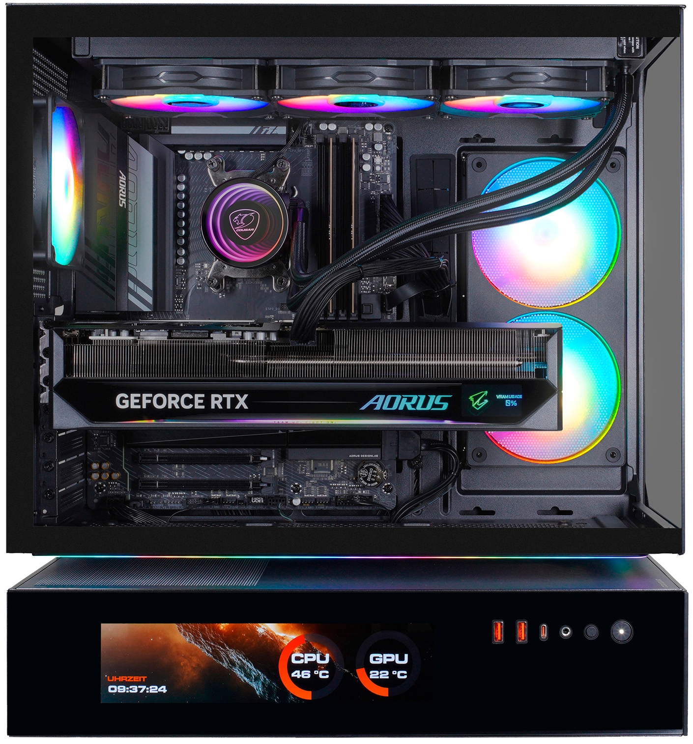Cougar Gaming-PC »CFV235 Vision« Windows 11, DDR5 RAM, Wasserkühlung