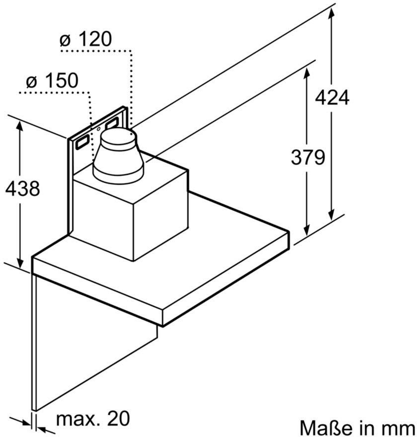 SIEMENS Wandhaube »LC67BIP50«, Serie iQ500