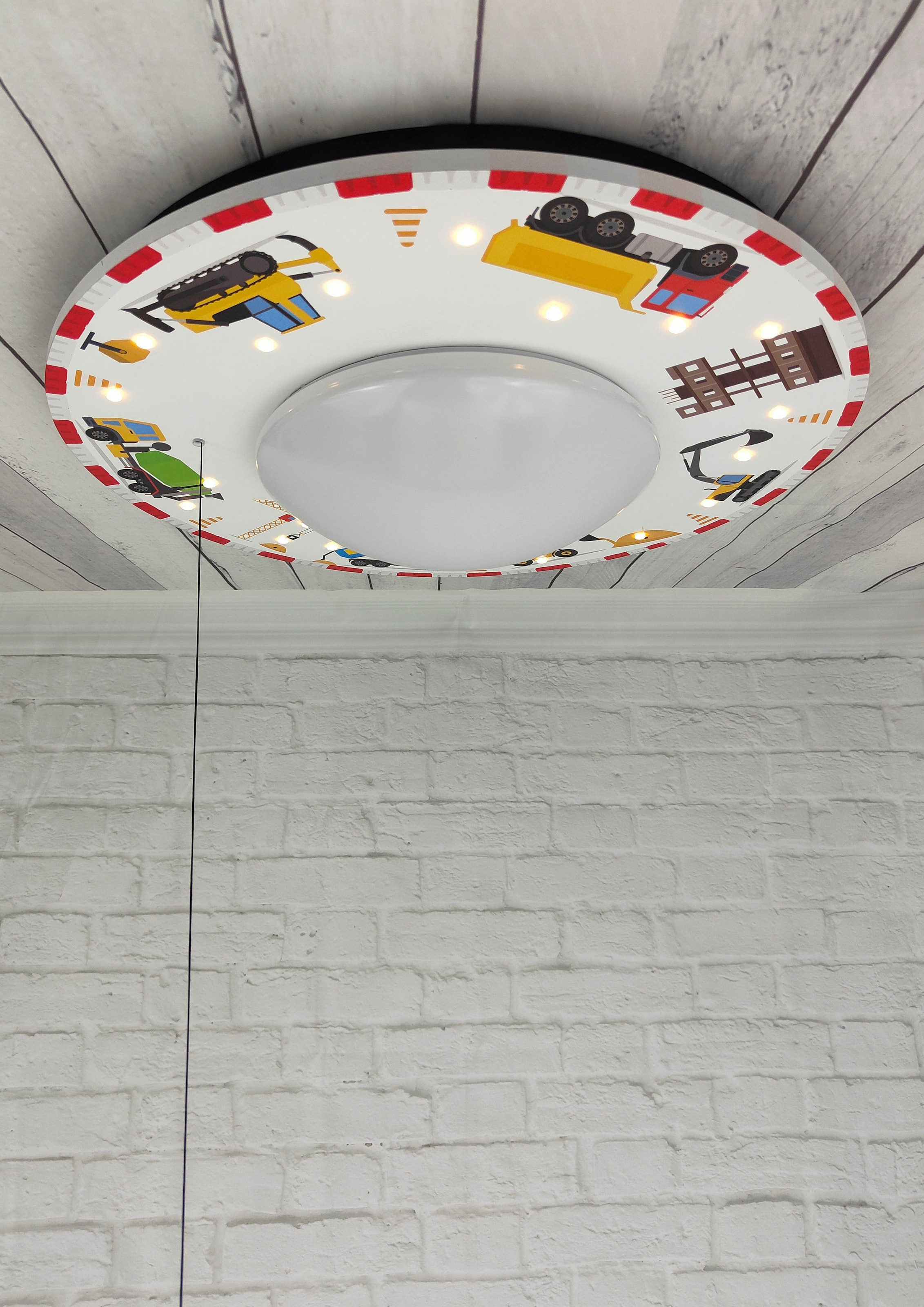 niermann Deckenleuchte »Baustelle« E27 1 Stk. hochwertiger Druck auf kompletter Oberfläche