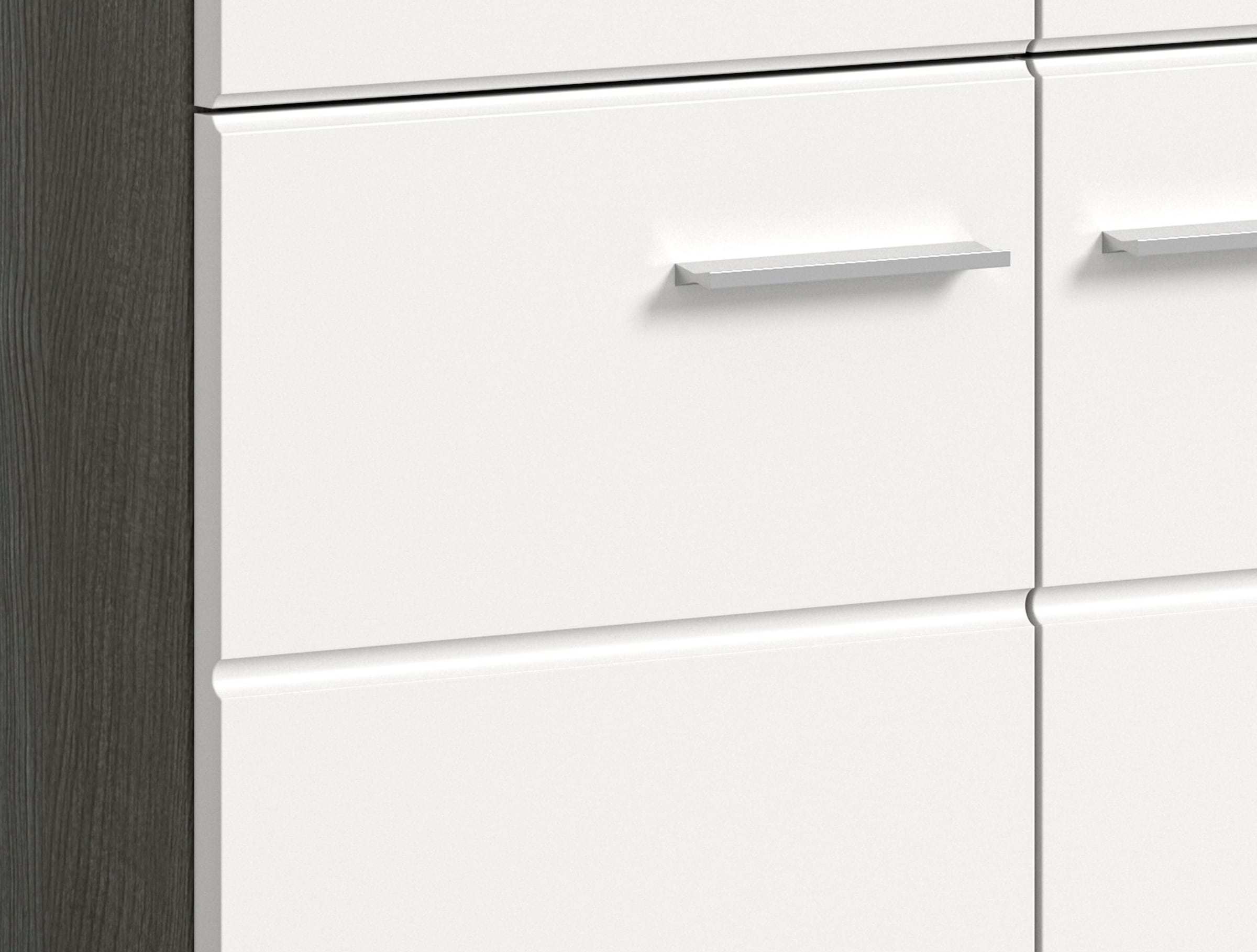 INOSIGN Garderobenschrank »Rumba, Höhe 192 cm, 1 Hochglanz Tür, 1 Spiegeltür, 4 Einlegeböden,«, 1 Kleiderstange, Stauraumschrank, Flurschrank, Flurmöbel