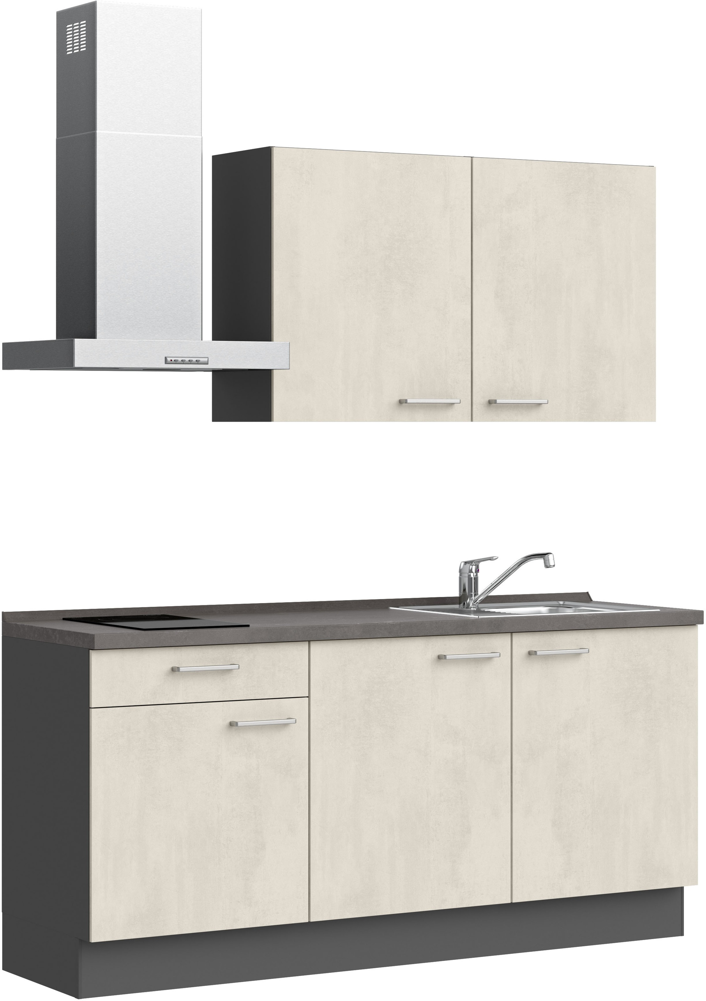 nobilia® Küchenzeile »"Riva I"«, vormontiert, Ausrichtung wählbar, Breite 180 cm, wahlw. mit E-Geräten