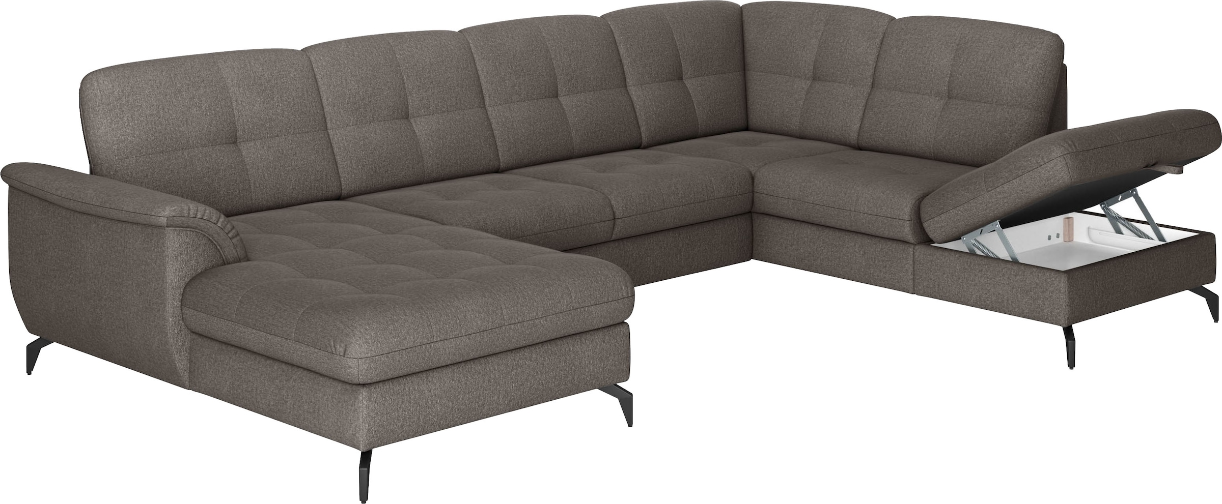sit&more Wohnlandschaft »Zora U-Form«, wahlweise mit Bettfunktion und Bettkasten
