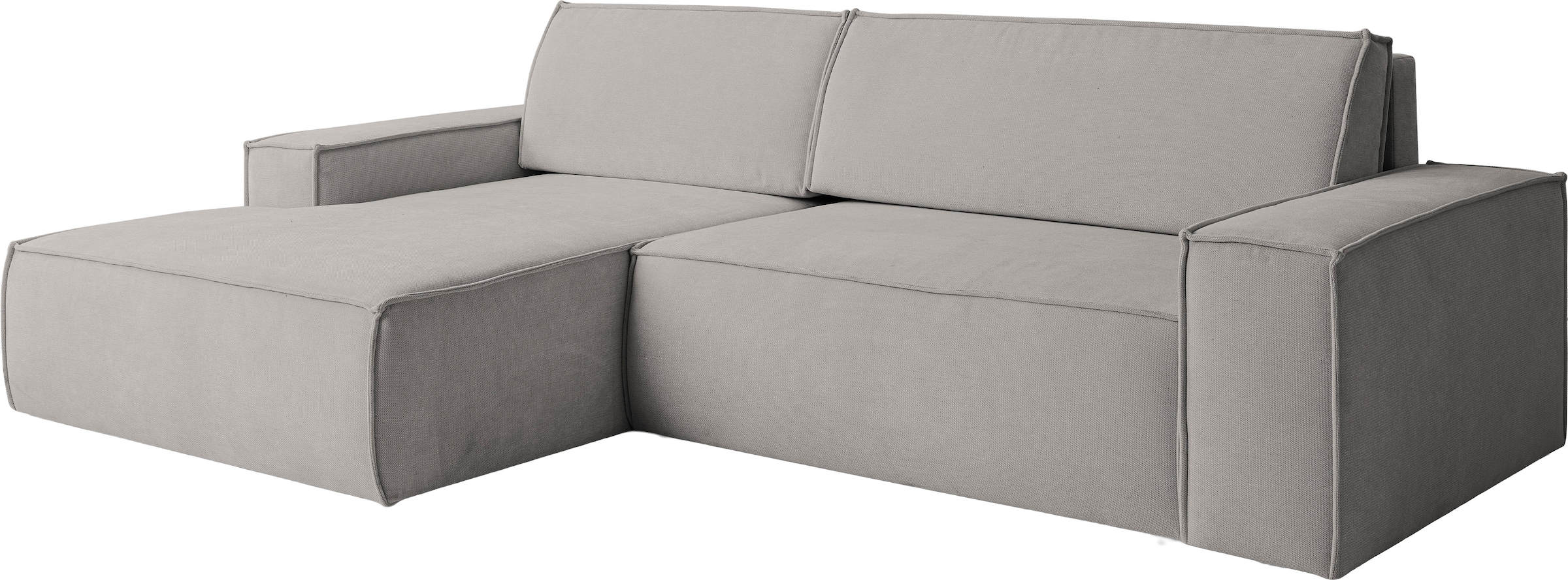 WERK2 Ecksofa »Treviso 267 x 165 cm mit Bett und Bettfunktion, bequem, viel Platz« Struktur HOLMS, L-Form, Schlaffunktion, Bettkasten