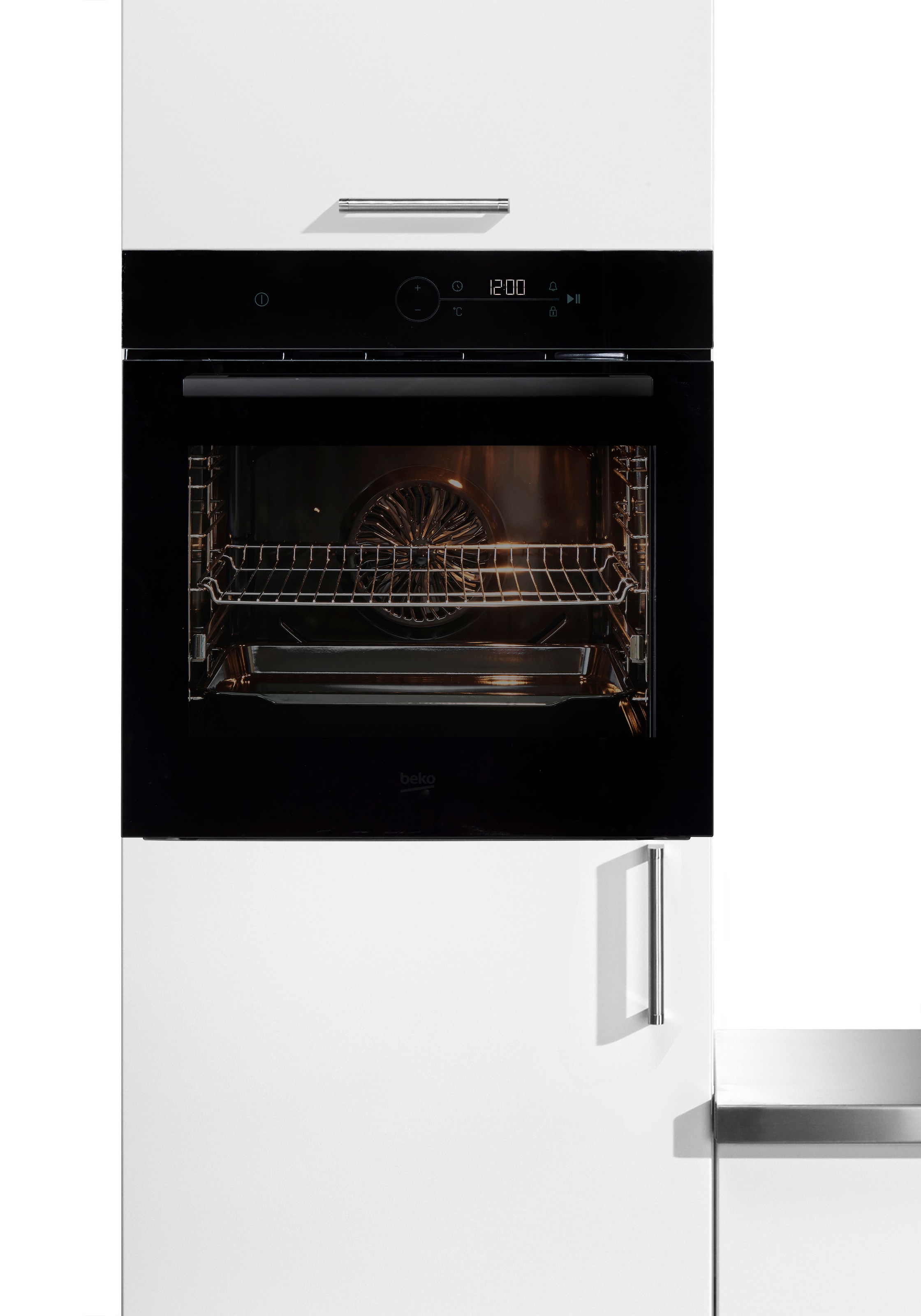 BEKO Einbaubackofen »BCBIM17400B« mit 1-fach-Teleskopauszug mit SteamShine Mit AirFry knusprig frittieren im Ofen – ganz ohne zusätzliches Fett