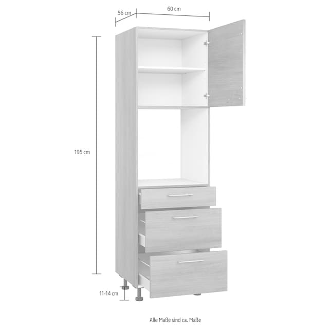 Express Küchen Backofenumbauschrank »Trea SB2AS-195-3«, mit zwei Türen und  zwei Einlegeböden, Höhe 195 cm online bestellen