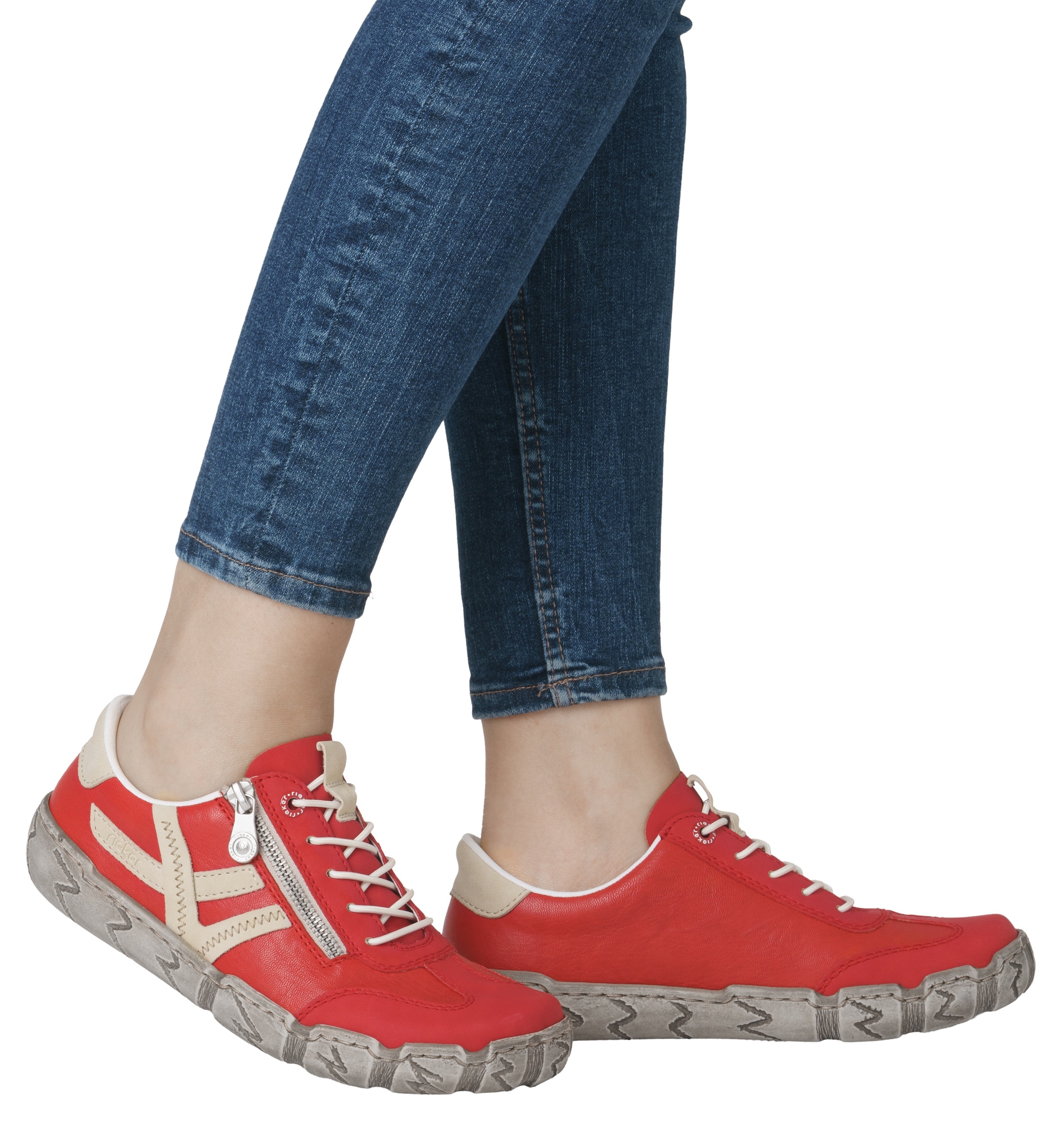 Rieker Slip-On Sneaker, Halbschuh, Schlupfschuh, Freizeitschuh mit weicher Innensohle