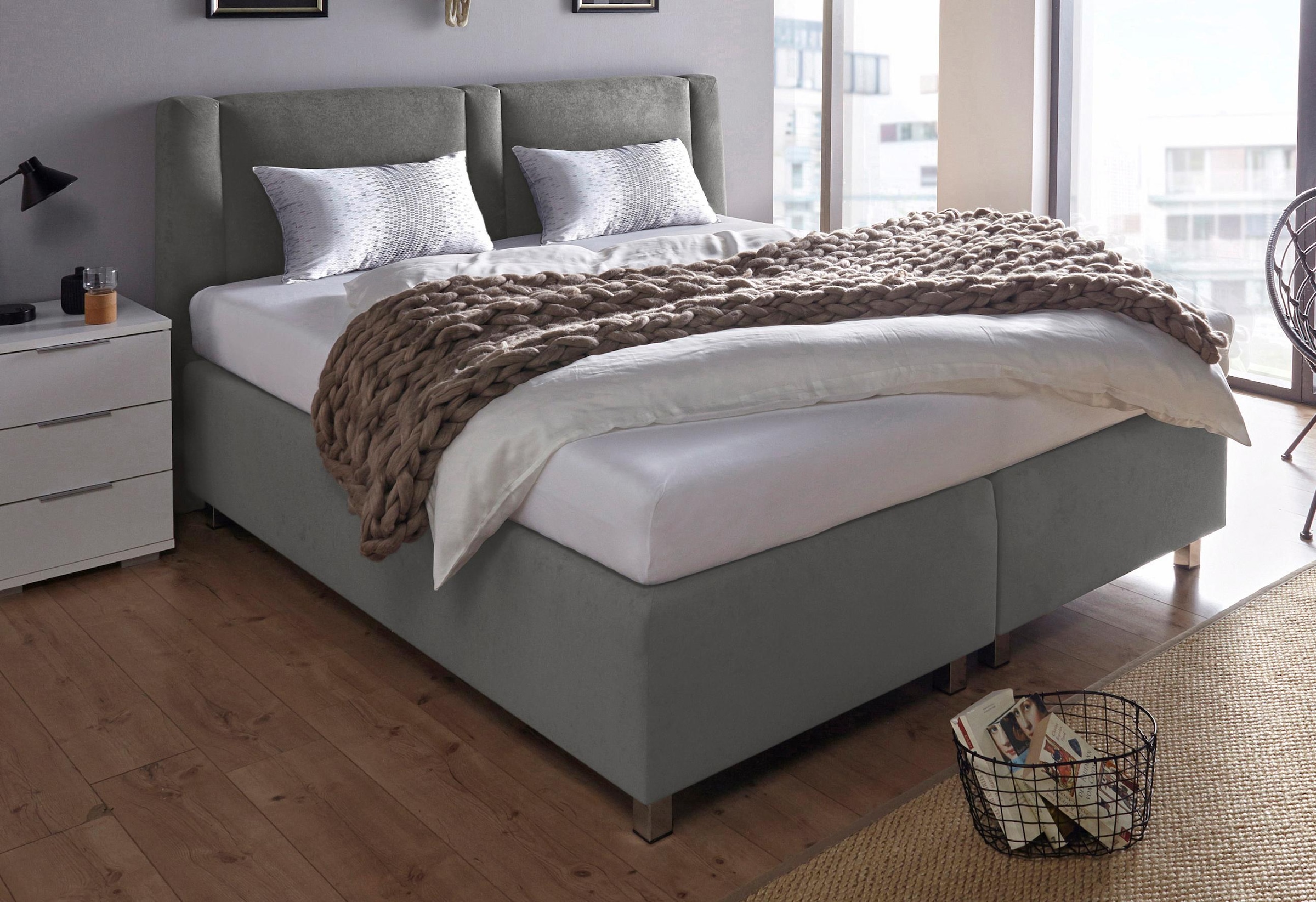 Westfalia Schlafkomfort Boxspringbett, inkl. Zierkissen