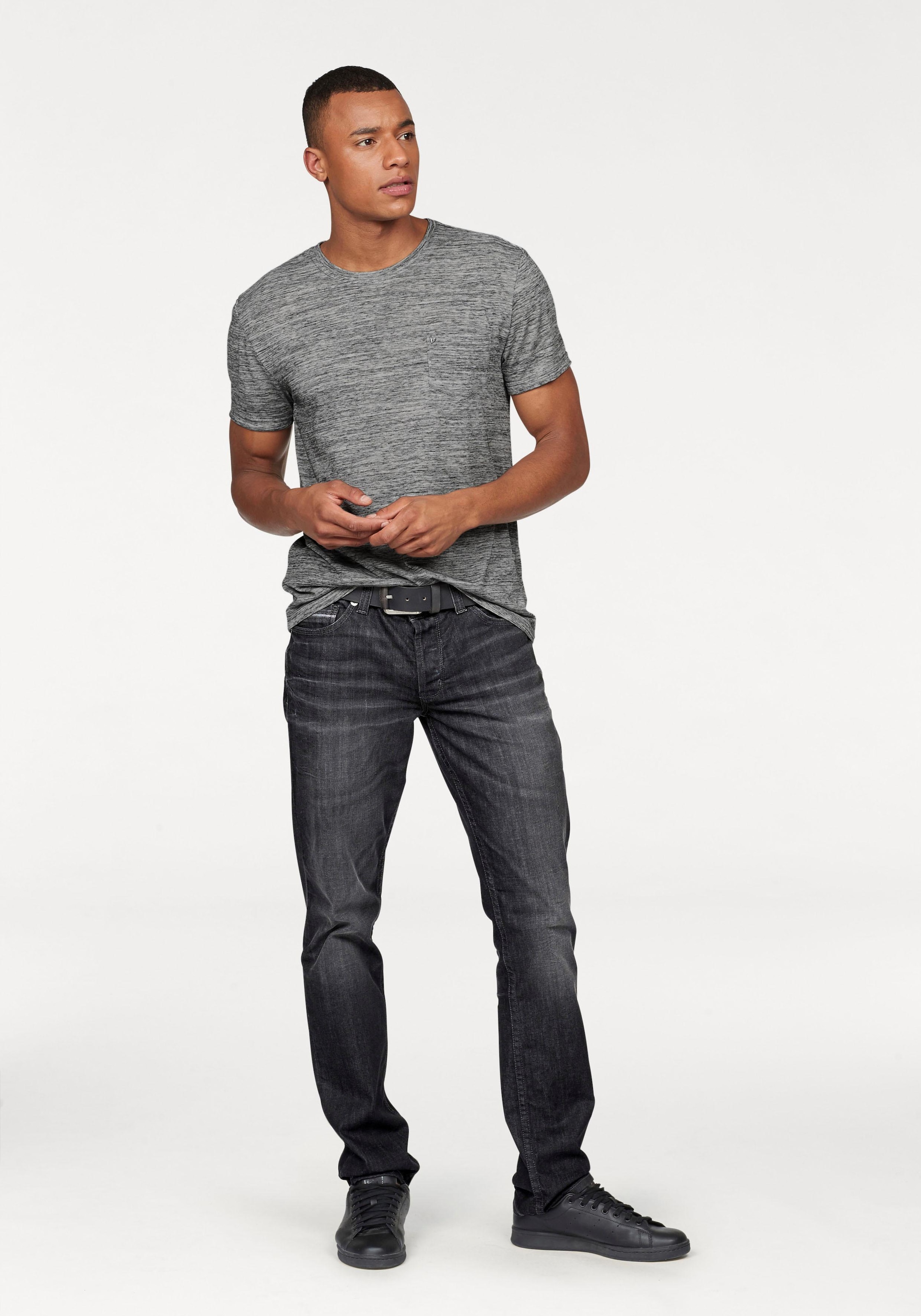 Bruno Banani T-Shirt, Kurzarm, Slim Fit, unifarben, Rundhalsausschnitt