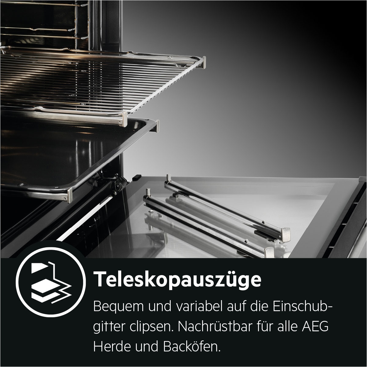 AEG Elektro-Standherd »CCB50090BW« mit Backauszug Keramik-Kochfeld: Schnell und effizient