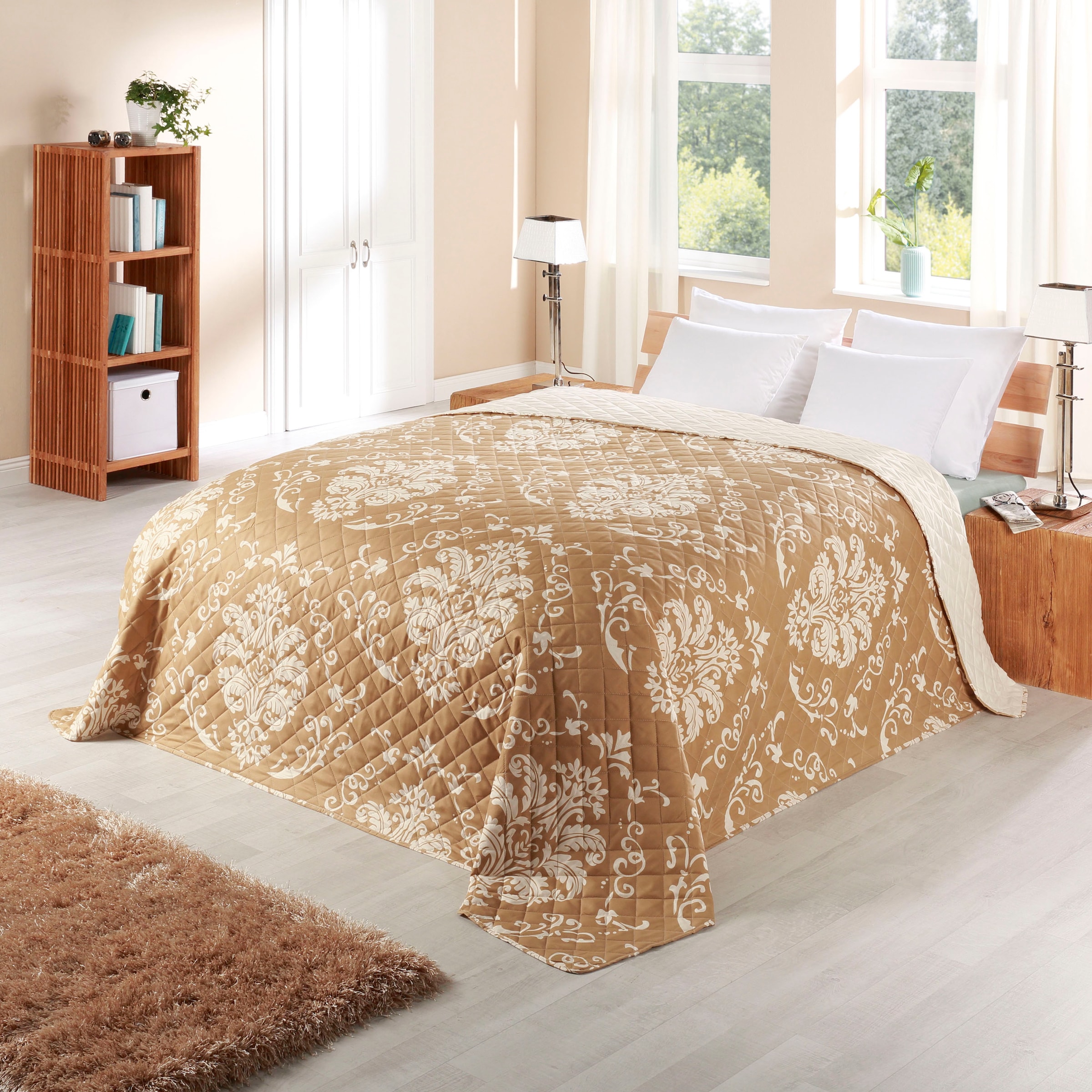 Delindo Lifestyle Bettüberwurf »Ornamente«, weich wattiert und aufwändig gesteppt