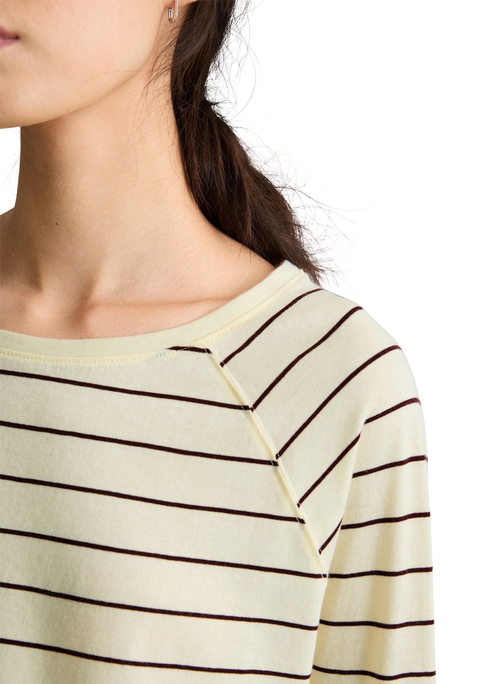 Marc O'Polo DENIM Longsleeve Gestreift, relaxed aus Loose Knit Jersey