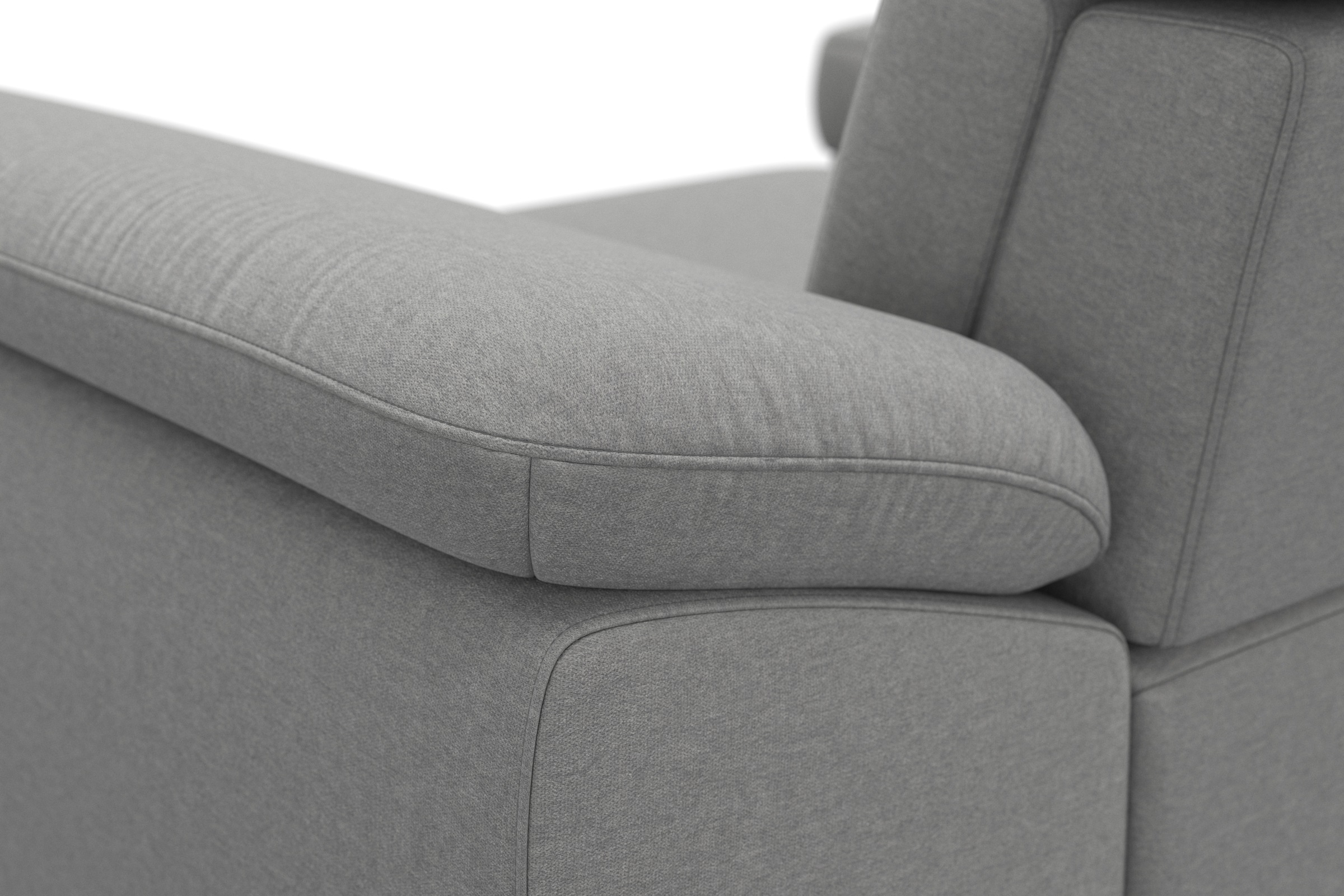 sit&more Ecksofa »Cabrio L-Form, mit Sitztiefenverstellung, Arm- und Kopfteilverstellung«, 2 Nierenkissen, Federkern, optional Bettfunktion und Stauraum