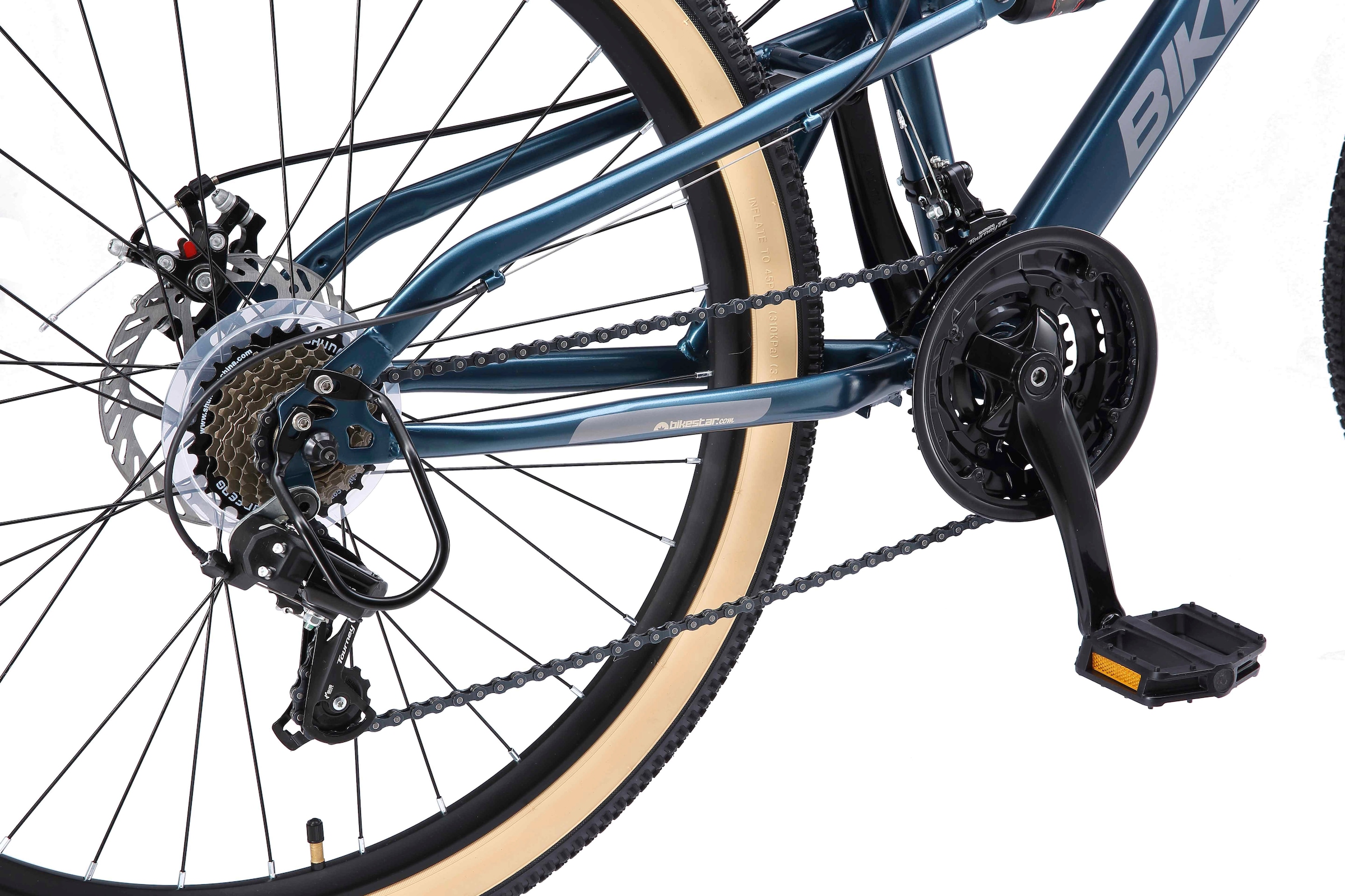 Bikestar Mountainbike 21 Gang Shimano RD-TY300 Schaltwerk Kettenschaltung für Damen und Herren, Kettenschaltung