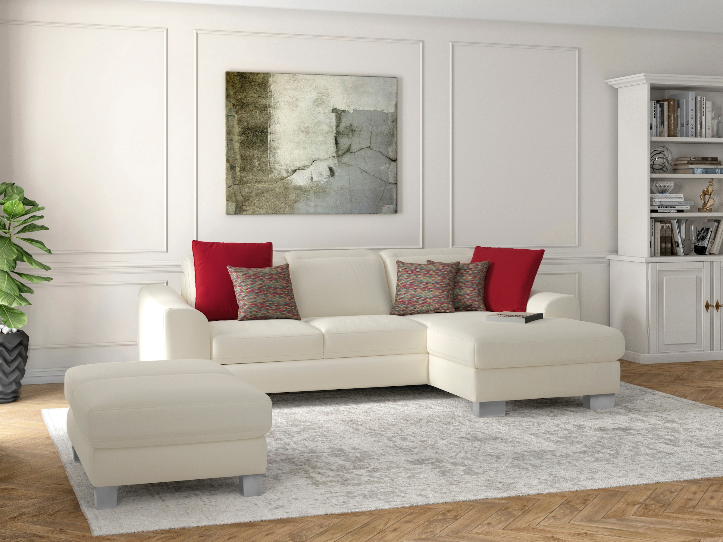 sit&more Ecksofa »Dundee L-Form«, mit Federkern und Edelstahlfüßen, wahlwei günstig online kaufen