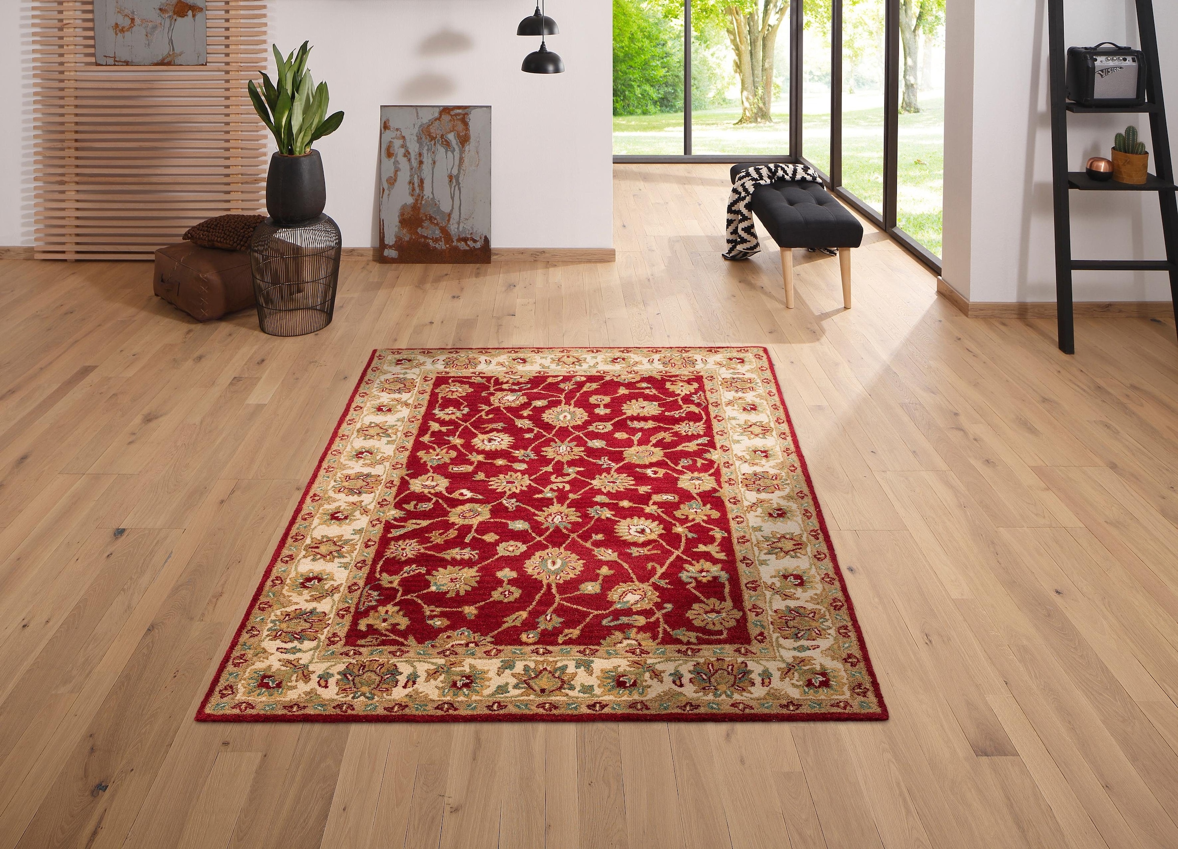 my home Wollteppich »Sahil«, rechteckig, 14 mm Höhe, reine Wolle, Orient-Op günstig online kaufen
