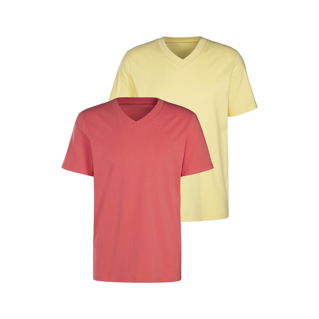 KangaROOS V-Shirt »Regular Fit,«, (2er-Pack)