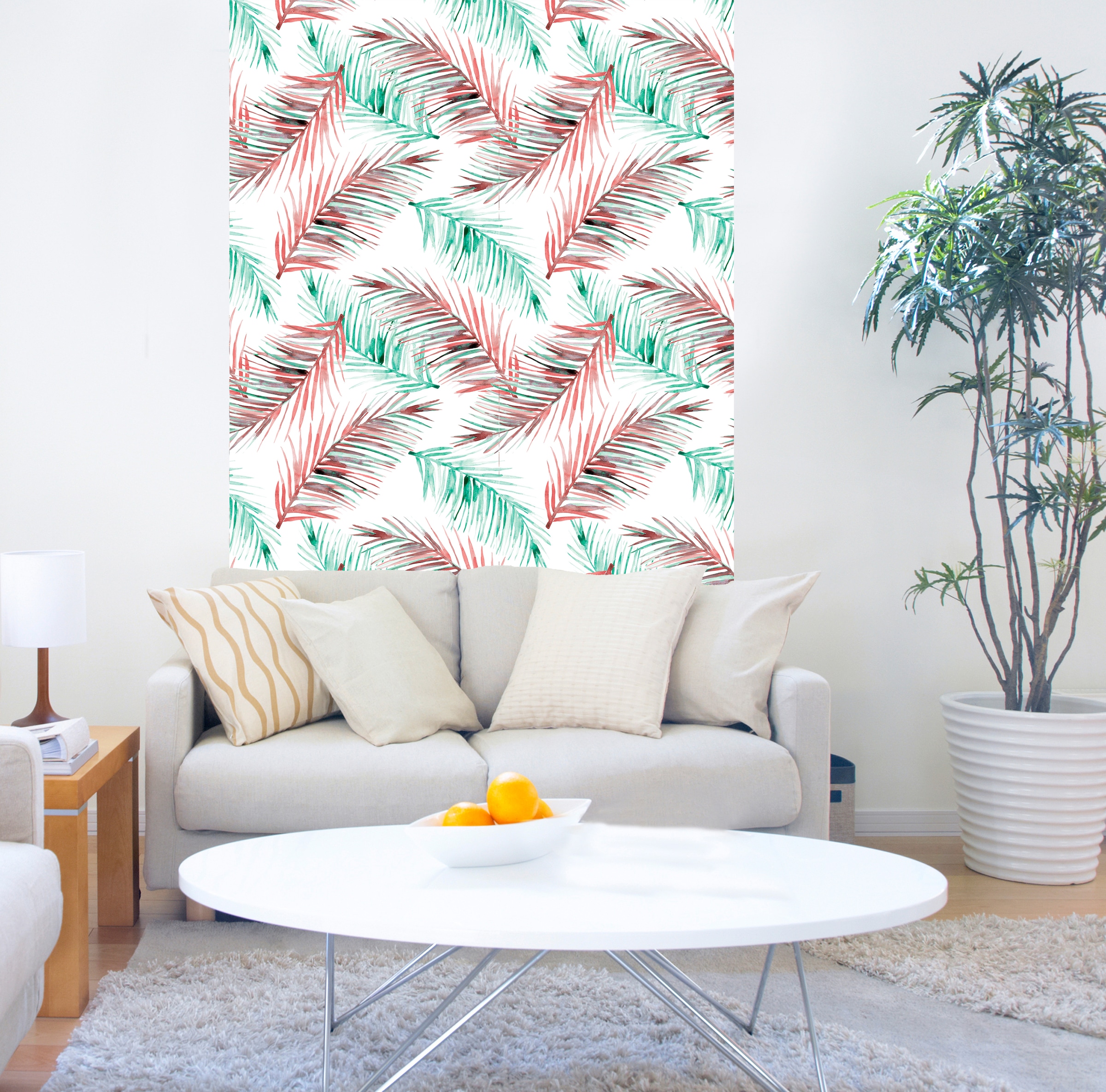 queence Vinyltapete »Ghaishol« Motiv | bedruckt | botanisch | geblümt | gemustert | natürlich glatt 90x250cm, selbstklebend, kinderleichte Anbringung, , Sticker