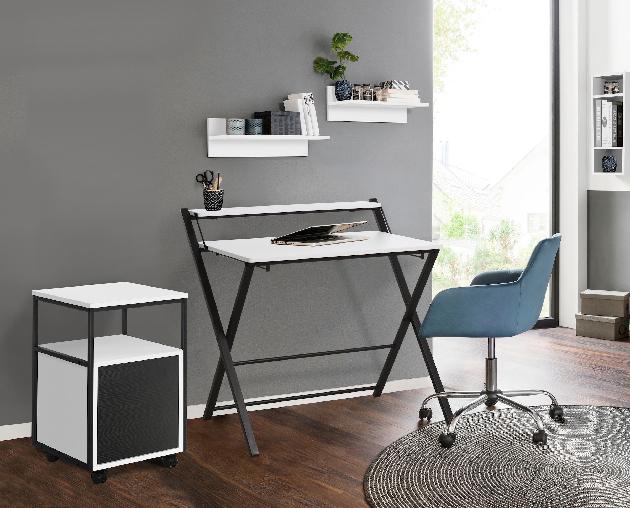 INOSIGN Rollcontainer »Korpo«, Metallgestell, Push-to-open, feststellbare Rollen, Breite 40 cm