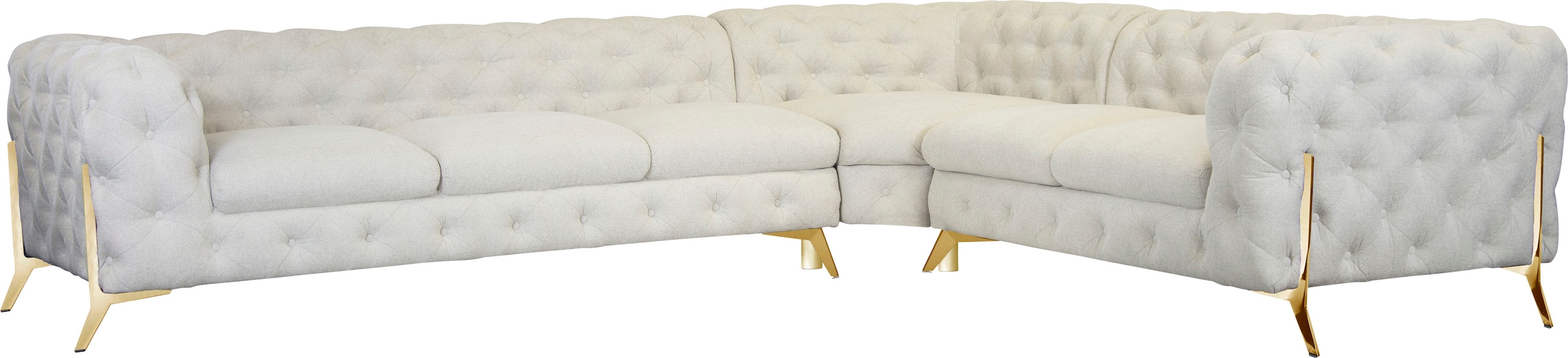 Home affaire Chesterfield-Sofa »Amaury L-Form« großes Ecksofa, Chesterfield günstig online kaufen