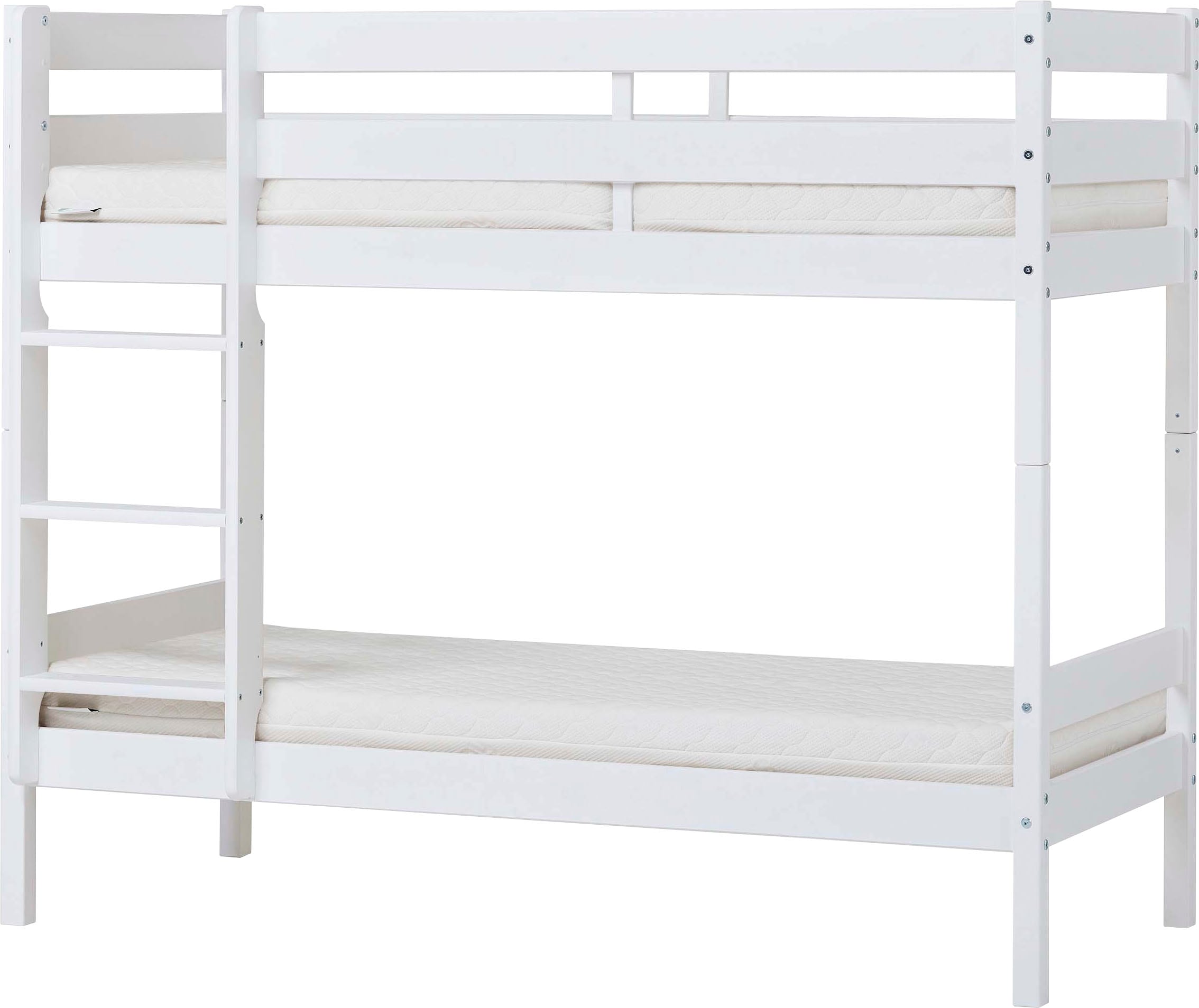 Hoppekids Etagenbett »ECO Comfort Kinderbett 90x200 oder 70x160 aus Massivholz in 4 Farben«, TÜV, FSC und Nordisches Umweltzeichen – wahlweise mit Matratzen