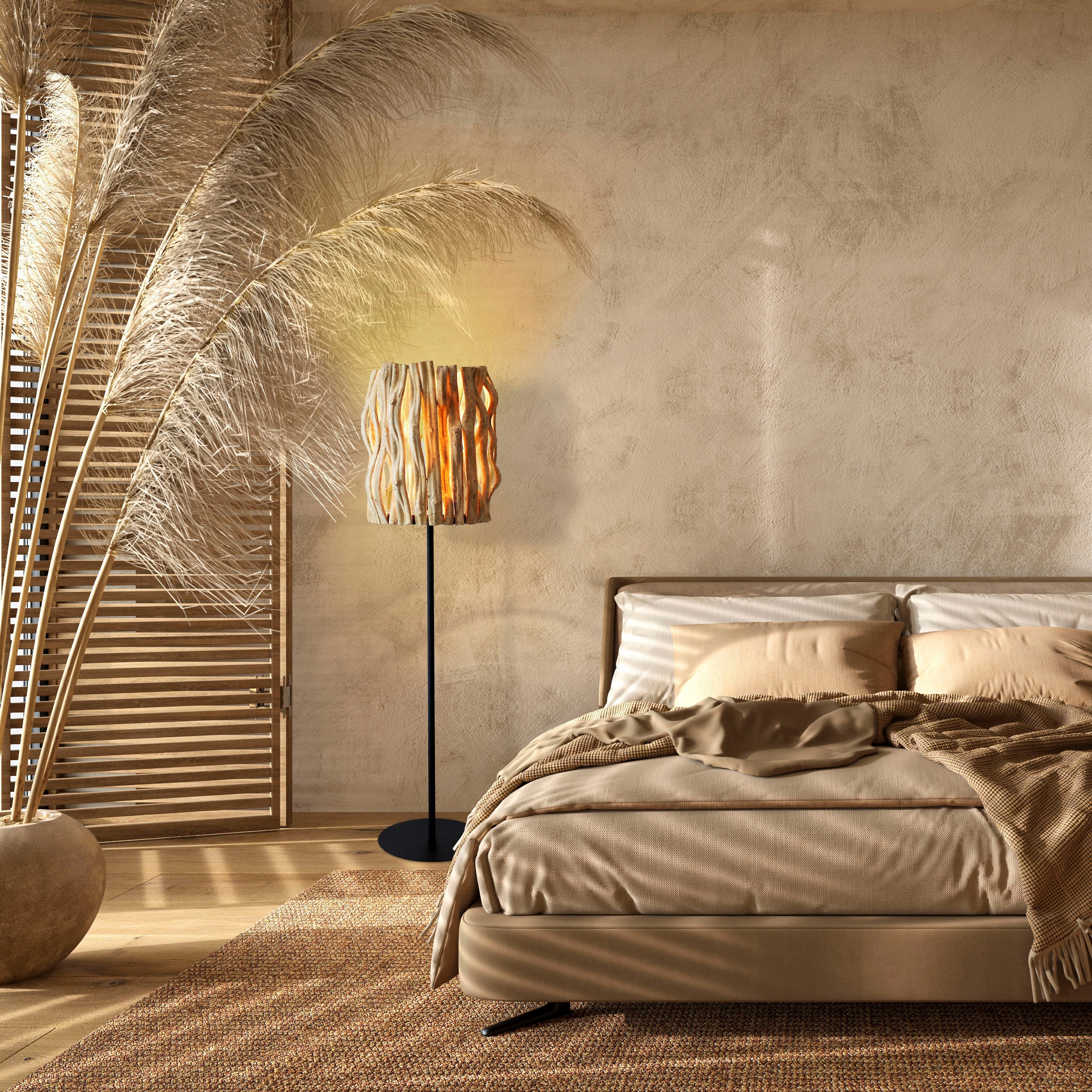 SalesFever Stehlampe »Walt« E27 1 Stk. handgefertigt, in Fackeloptik günstig online kaufen