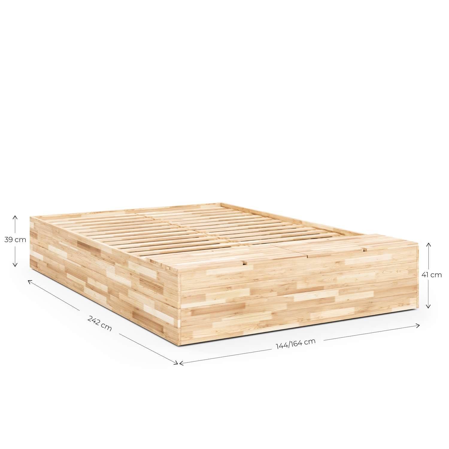 Karup Design Bettgestell »Basement Bed, Stauraumbett, Bett optional mit oder ohne Sitzbank«, Bett mit integriertem Stauraum, inkl Lattenrost, FSC®zertifiert