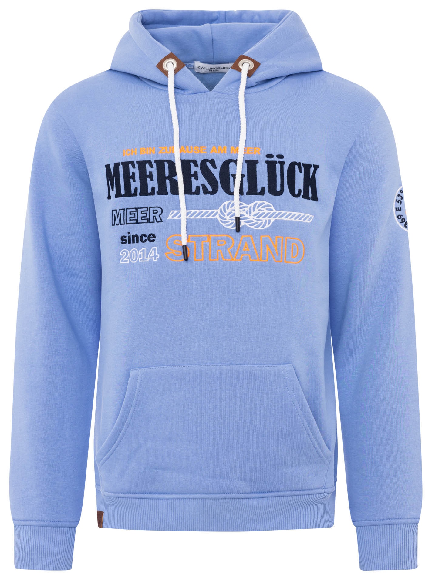 Zwillingsherz Hoodie »"Meeresglück"«, mit gesticktem Detail am Ärmel und Kapuze
