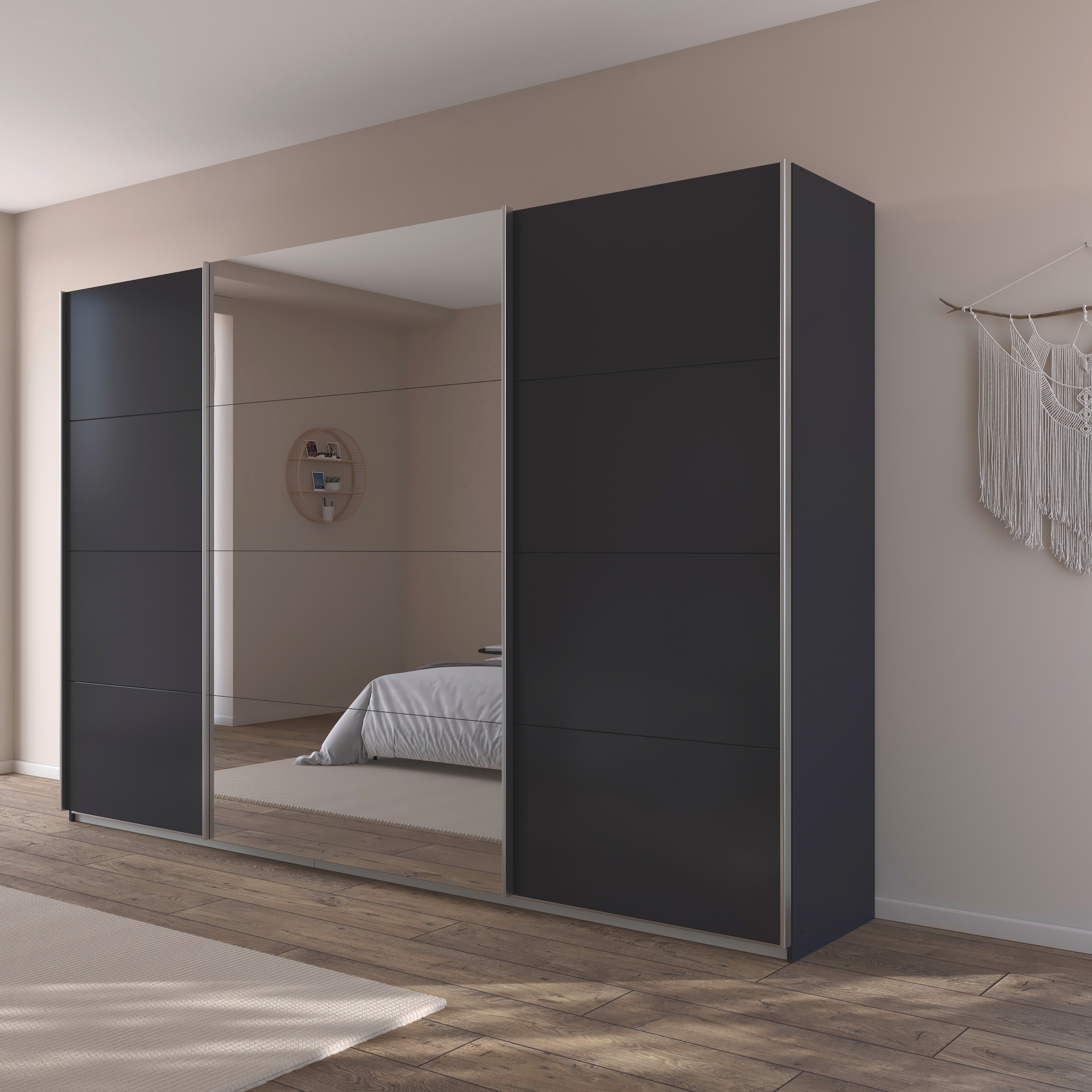 rauch Schwebetürenschrank »Kleiderschrank Schrank Garderobe AGORDO«, Top Innenausstattung, in 4 Breiten und 2 Höhen MADE IN GERMANY