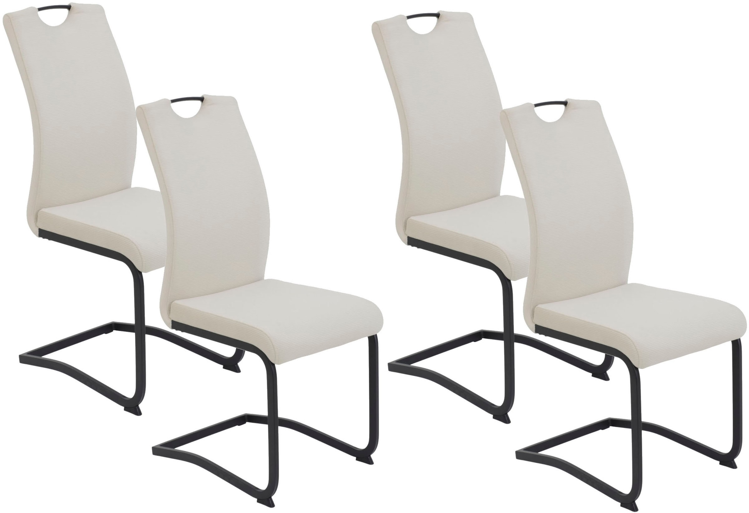HELA Freischwinger »RIGA II«, (Set), 4 St., Samt-Cord, Freischwinger,Vierka günstig online kaufen