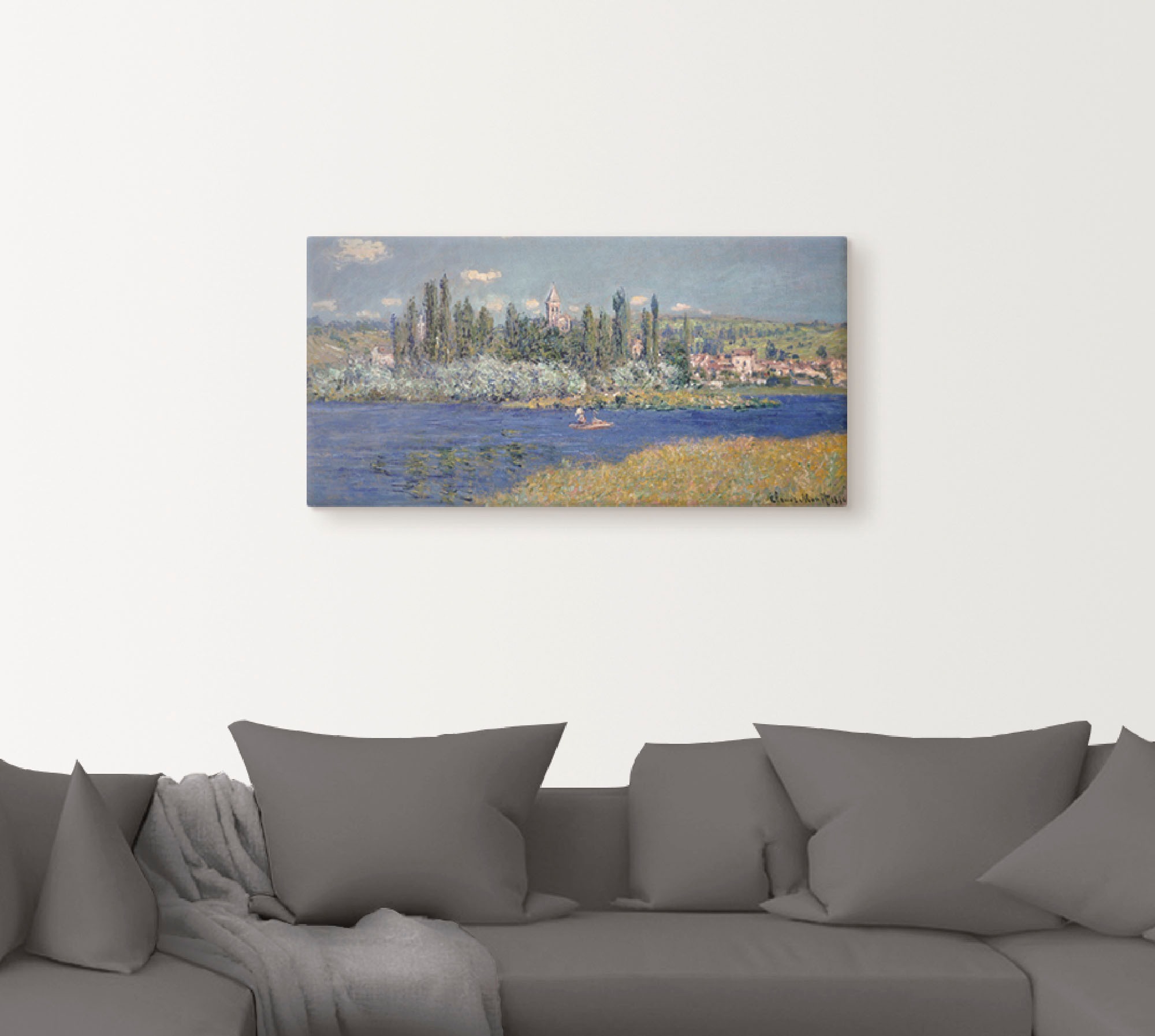 Artland Leinwandbild »Blick auf Vetheuil. 1880.« Gewässer 1 Stk. tlg. auf H günstig online kaufen