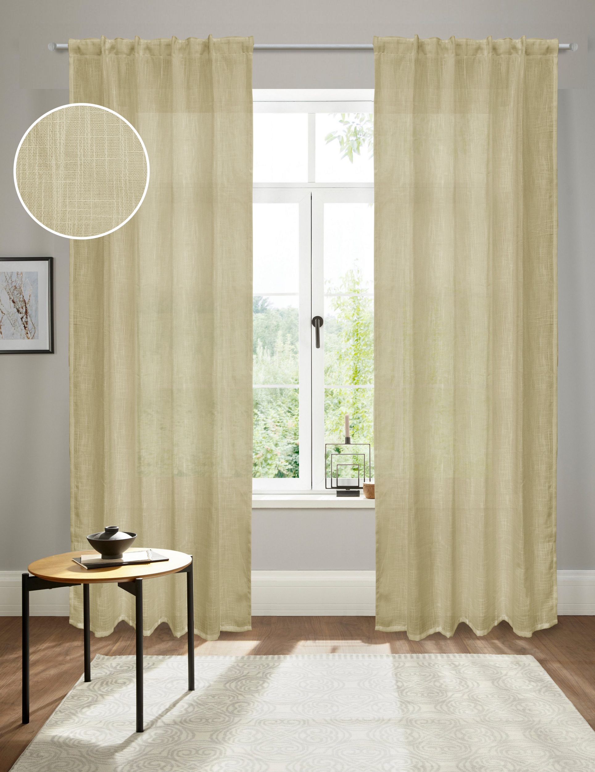 andas Gardine »Tursik«, (1 St.), Blickdicht, Leinenlook, Polyester