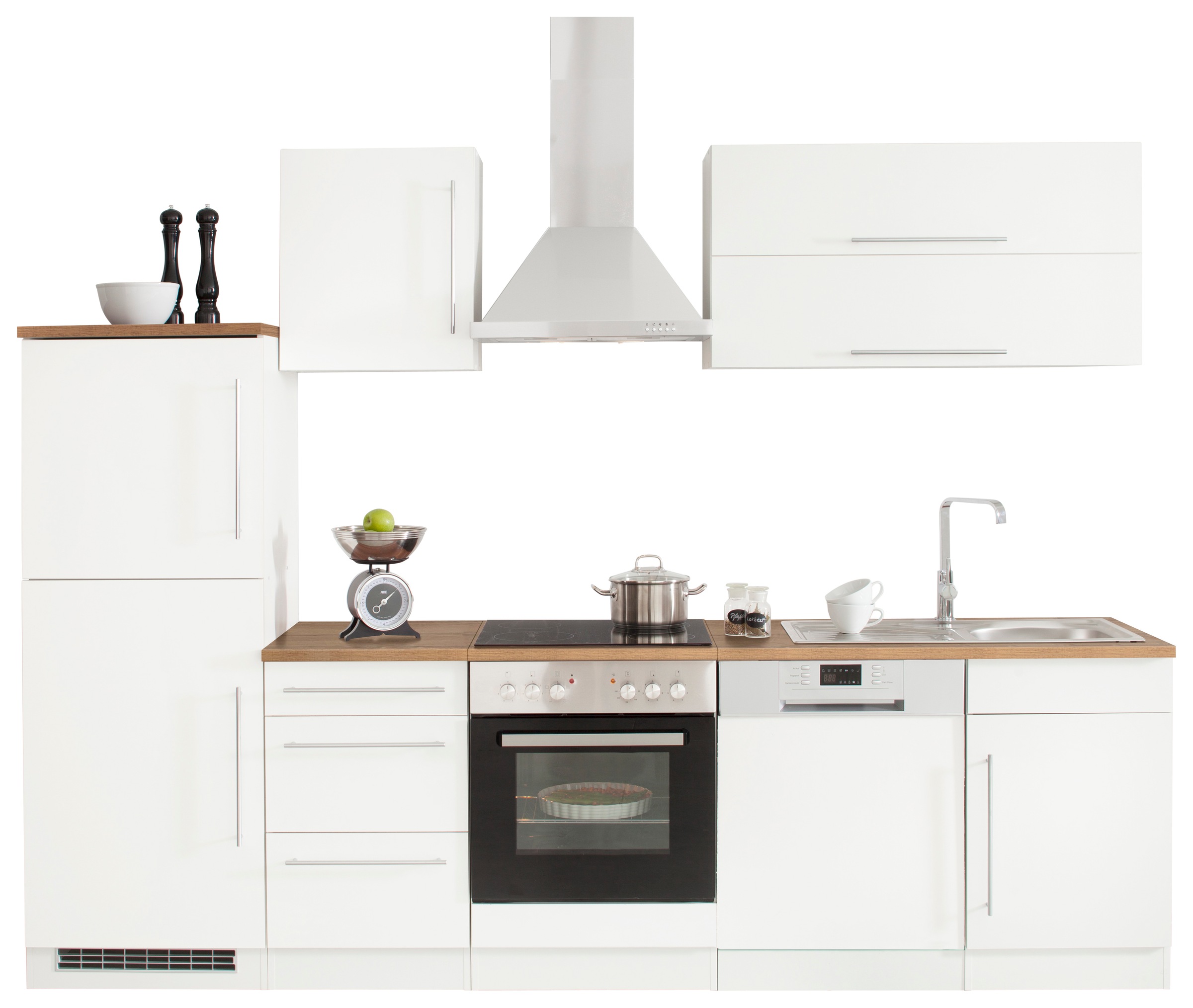 KOCHSTATION Küchenzeile »KS-Samos« Breite 280 cm, wahlweise mit E-Geräten, günstig online kaufen