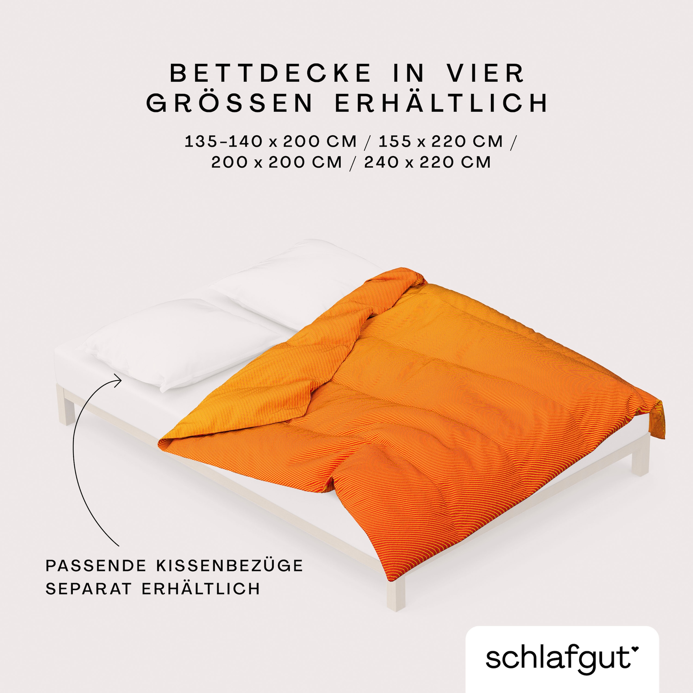 Schlafgut Bettbezug »Woven Satin Fade mit feinen Streifen« mit Farbverlauf, Mix & Match: passender Kissenbezug erhältlich