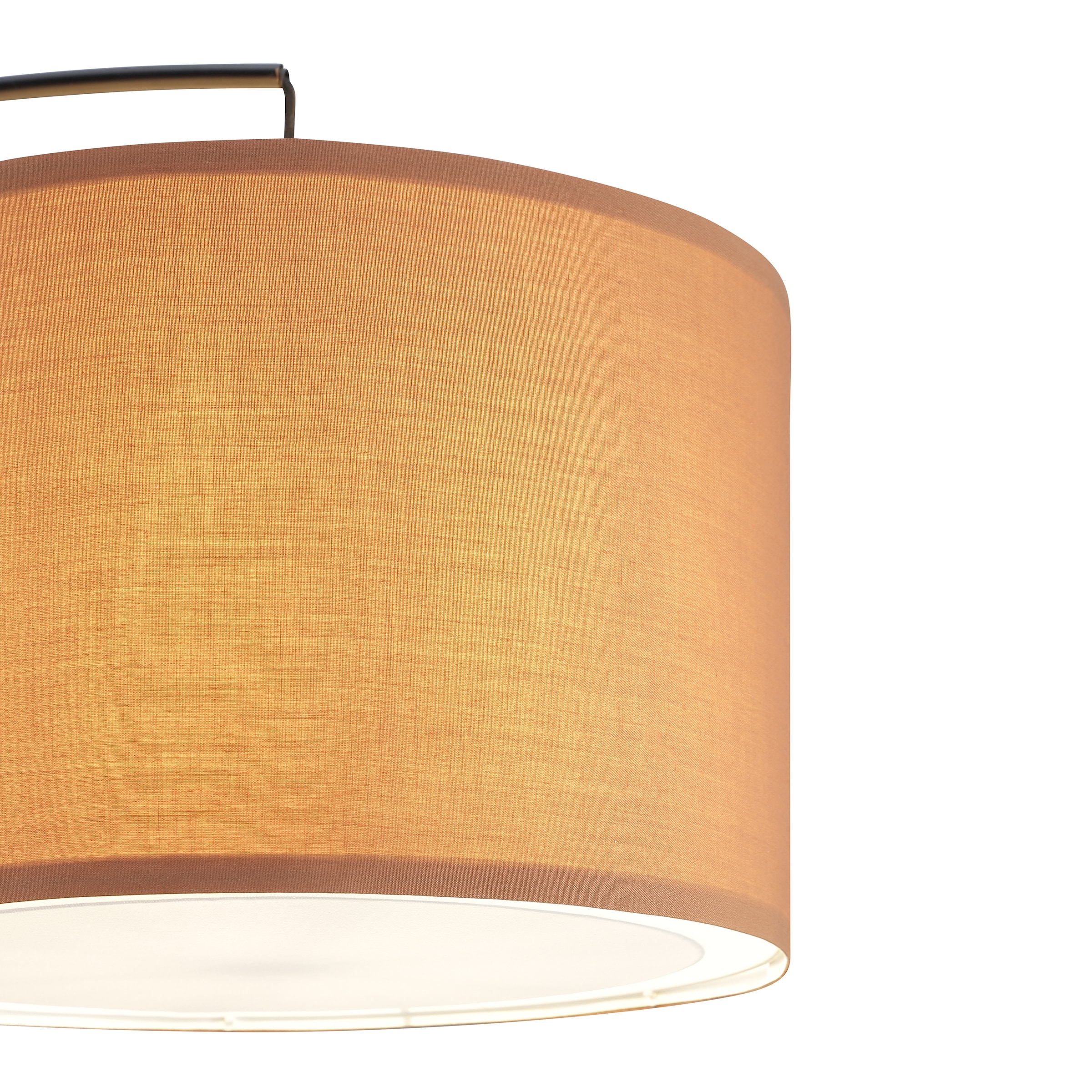 OTTO home Stehlampe »Stellan« E27 1 Stk. Bogenlampe Textilschirm Stoff Ø 36cm, E27, Fußschalter, Bogenleuchte